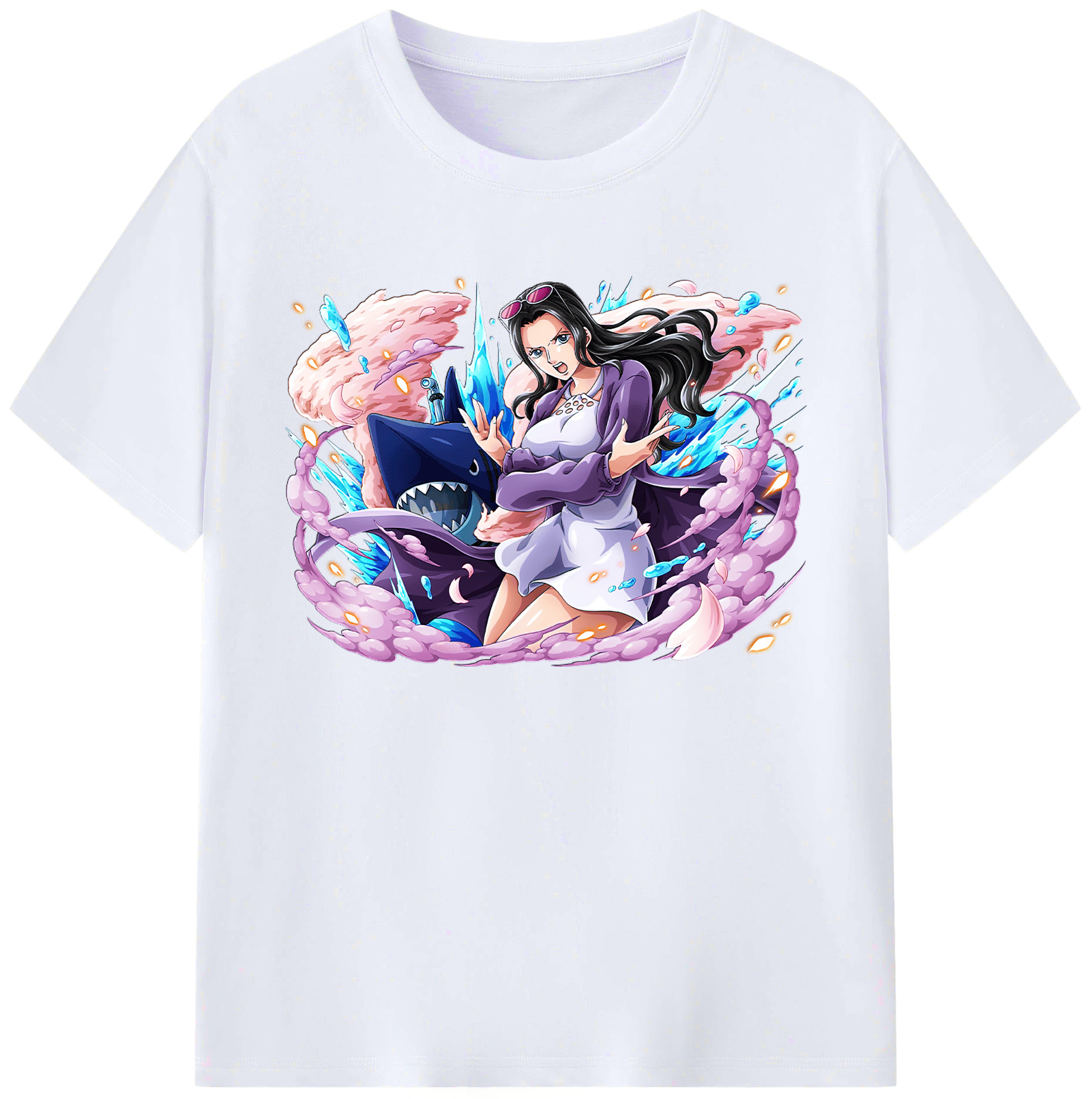 （画像用） ワンピース ニコ・ロビン ONE PIECE Nico Robin 綿100％ メンズ半袖Tシャツ｜肌触りやわらか＆通気性