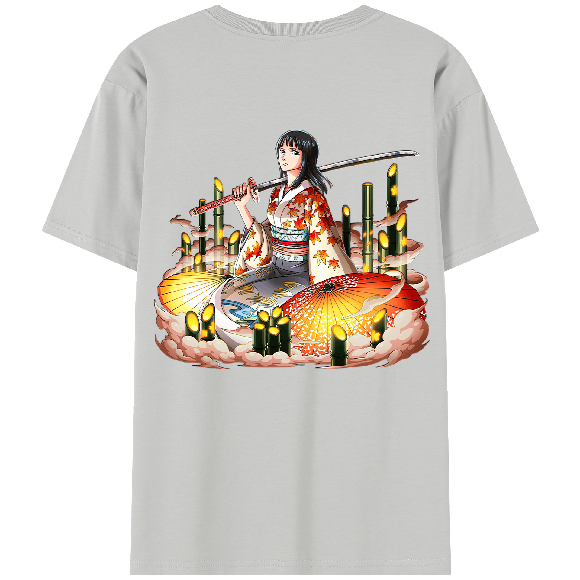 ワンピース ニコ・ロビン ONE PIECE Nico Robin レディース半袖Tシャツ(バックプリント)