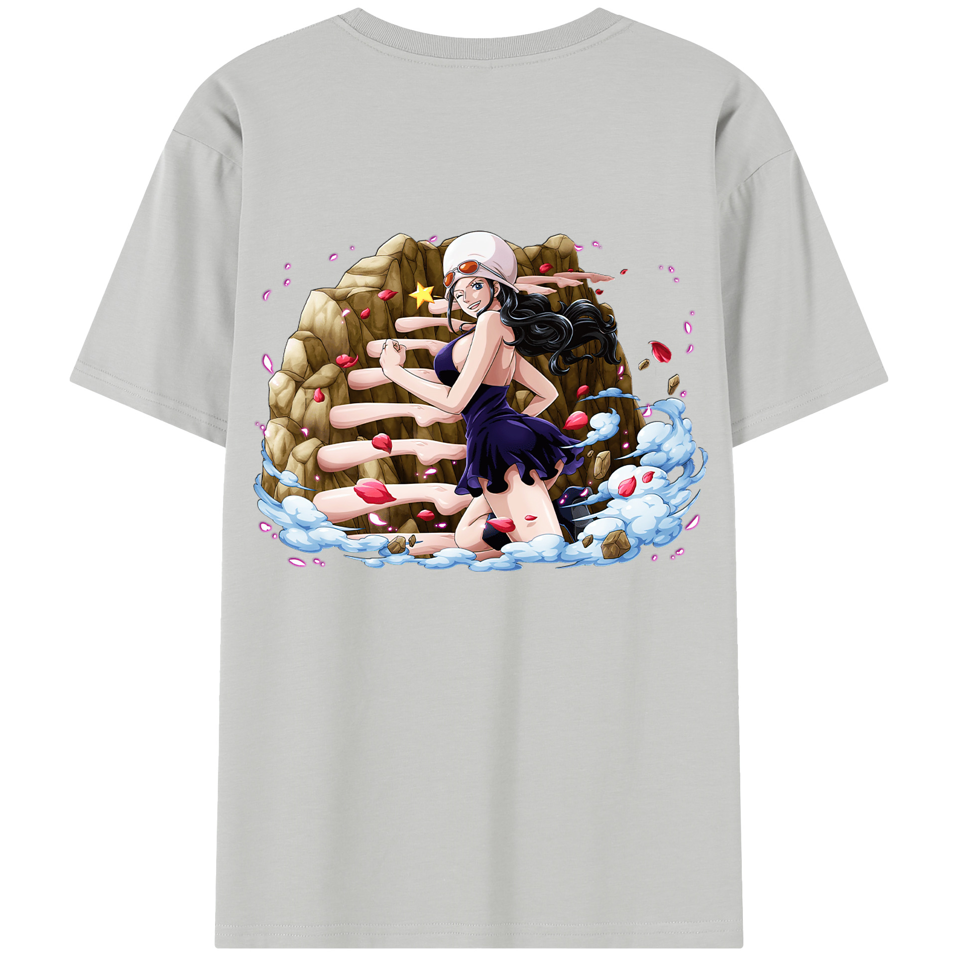 ワンピース ニコ・ロビン ONE PIECE Nico Robin レディース半袖Tシャツ(バックプリント)