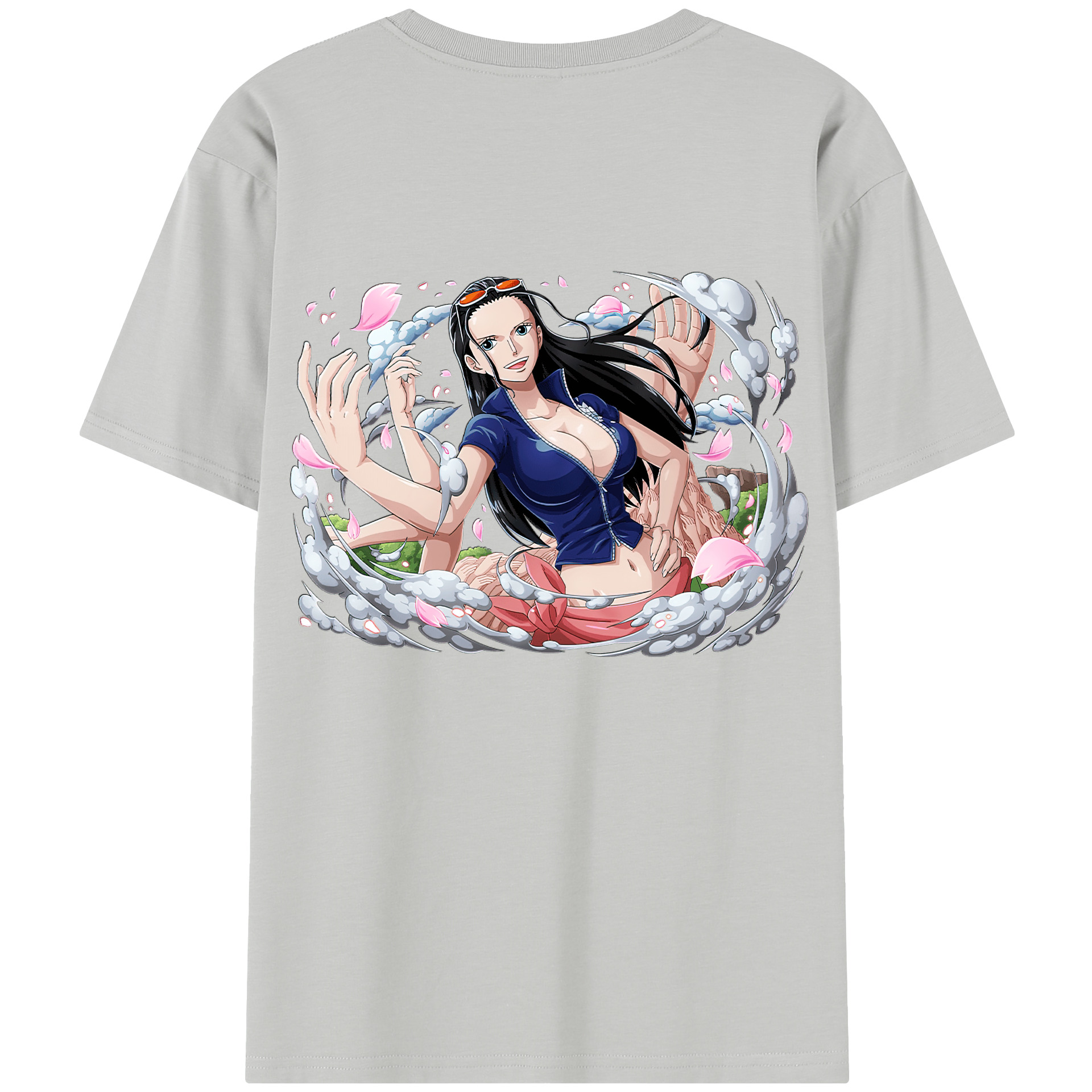 ワンピース ニコ・ロビン ONE PIECE Nico Robin レディース半袖Tシャツ(バックプリント)
