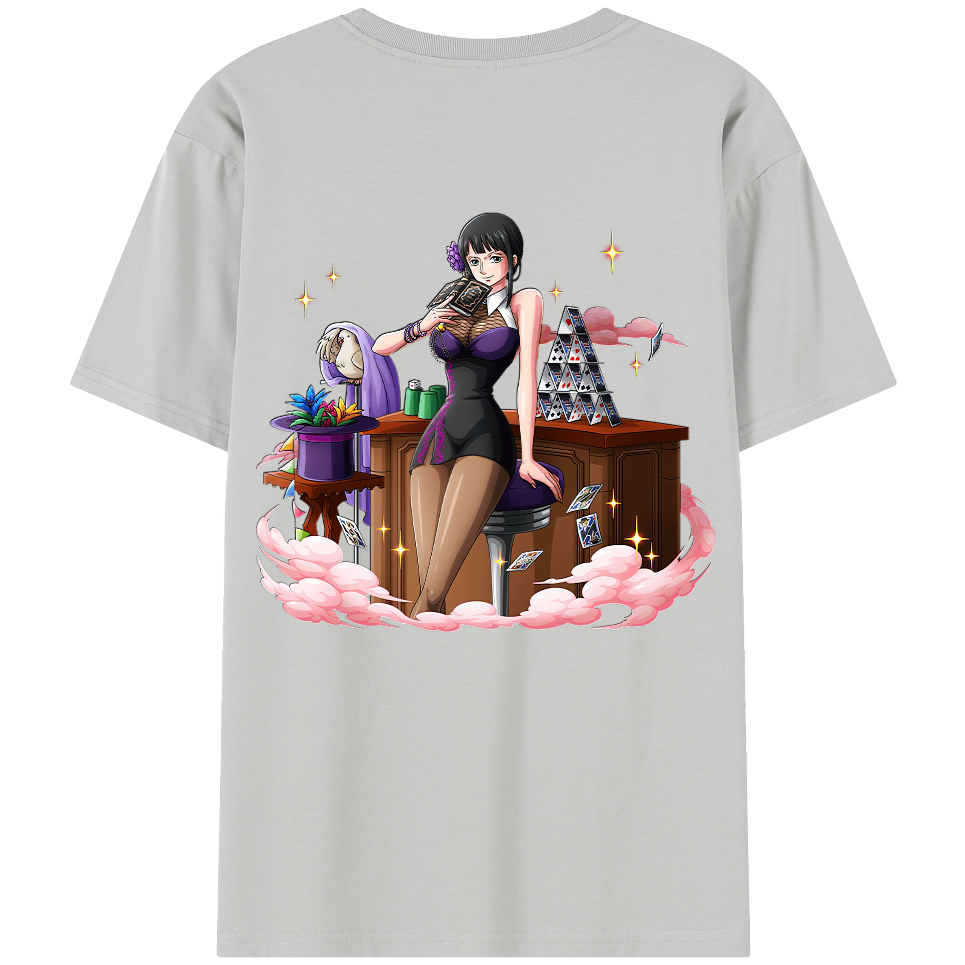 ワンピース ニコ・ロビン ONE PIECE Nico Robin レディース半袖Tシャツ(バックプリント)