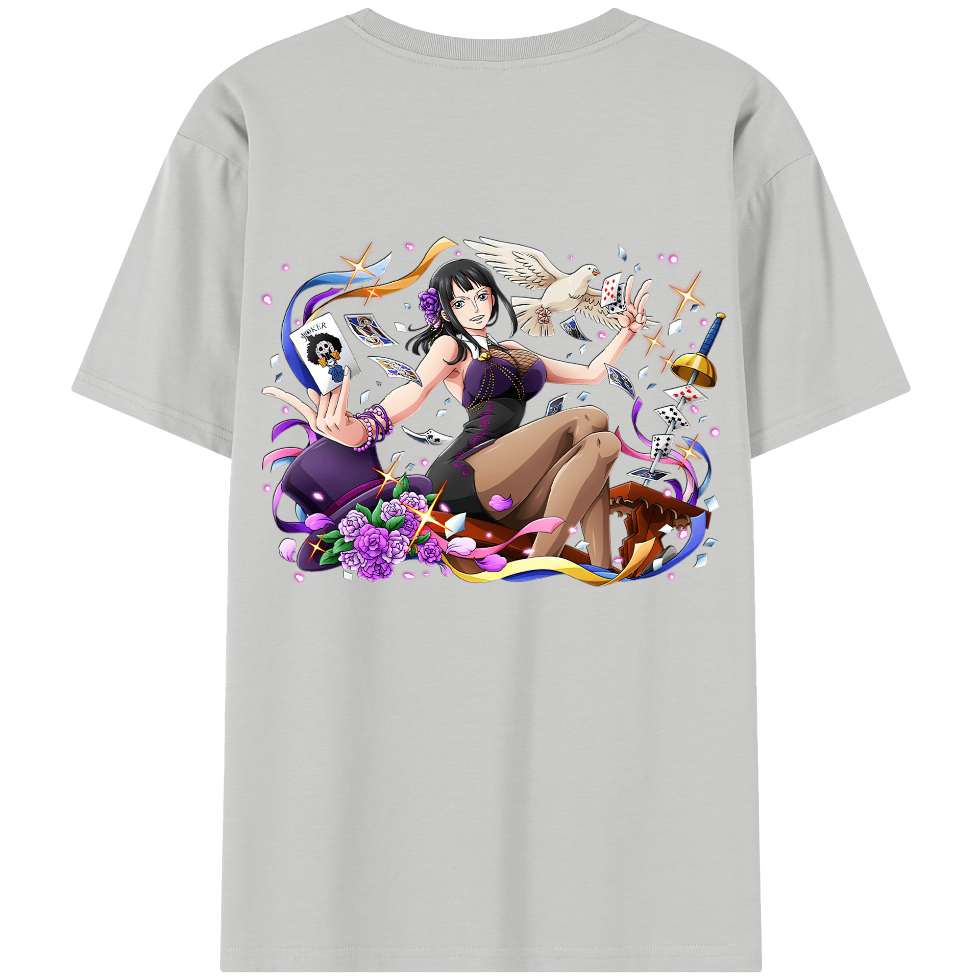 ワンピース ニコ・ロビン ONE PIECE Nico Robin レディース半袖Tシャツ(バックプリント)