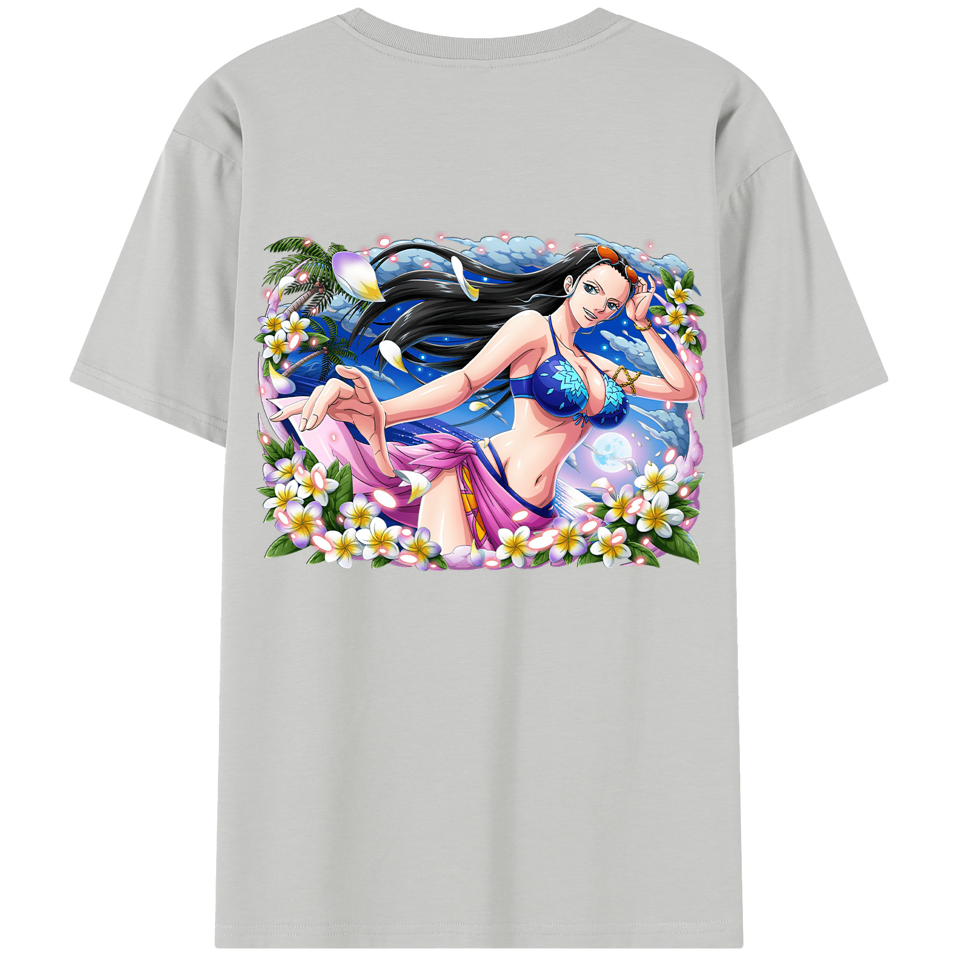 ワンピース ニコ・ロビン ONE PIECE Nico Robin レディース半袖Tシャツ(バックプリント)