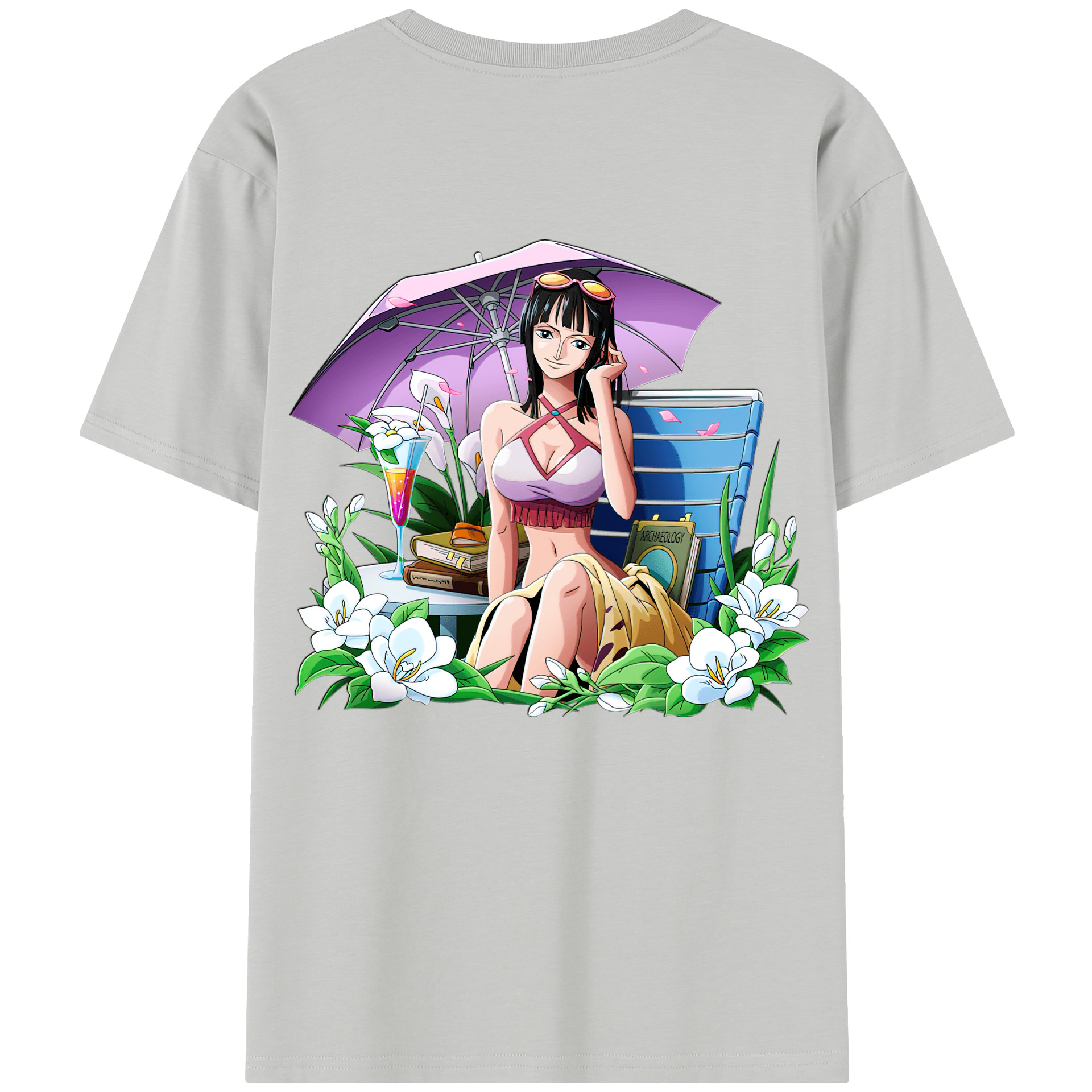 ワンピース ニコ・ロビン ONE PIECE Nico Robin レディース半袖Tシャツ(バックプリント)