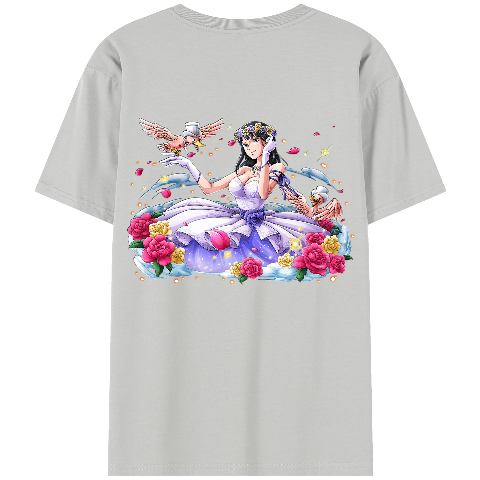 ワンピース ニコ・ロビン ONE PIECE Nico Robin レディース半袖Tシャツ(バックプリント)