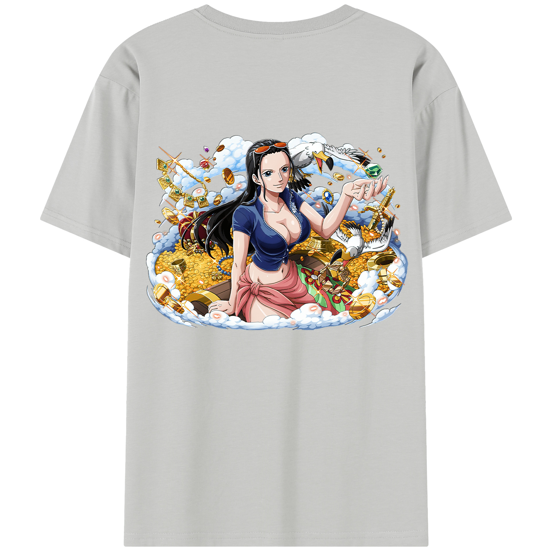 ワンピース ニコ・ロビン ONE PIECE Nico Robin レディース半袖Tシャツ(バックプリント)