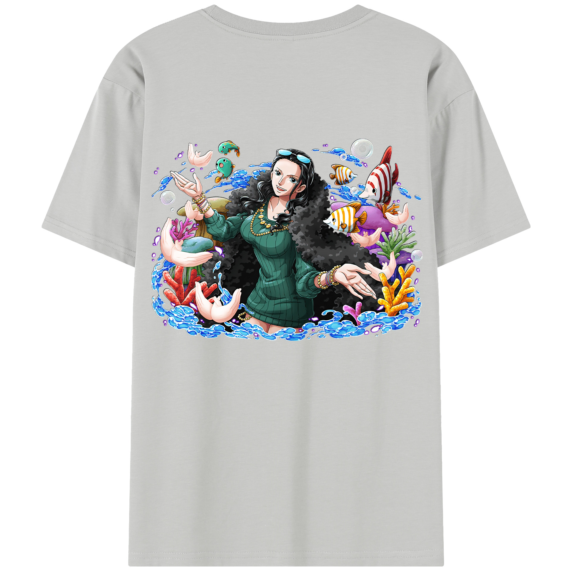 ワンピース ニコ・ロビン ONE PIECE Nico Robin レディース半袖Tシャツ(バックプリント)