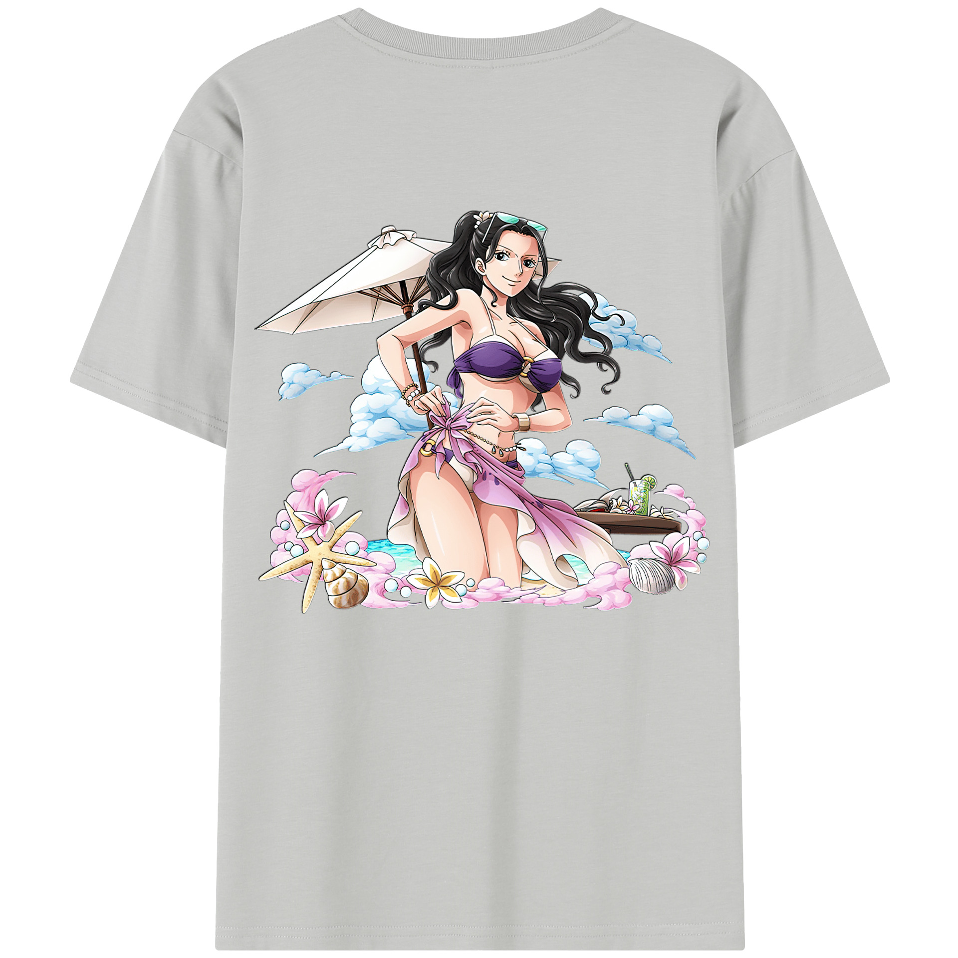 ワンピース ニコ・ロビン ONE PIECE Nico Robin レディース半袖Tシャツ(バックプリント)