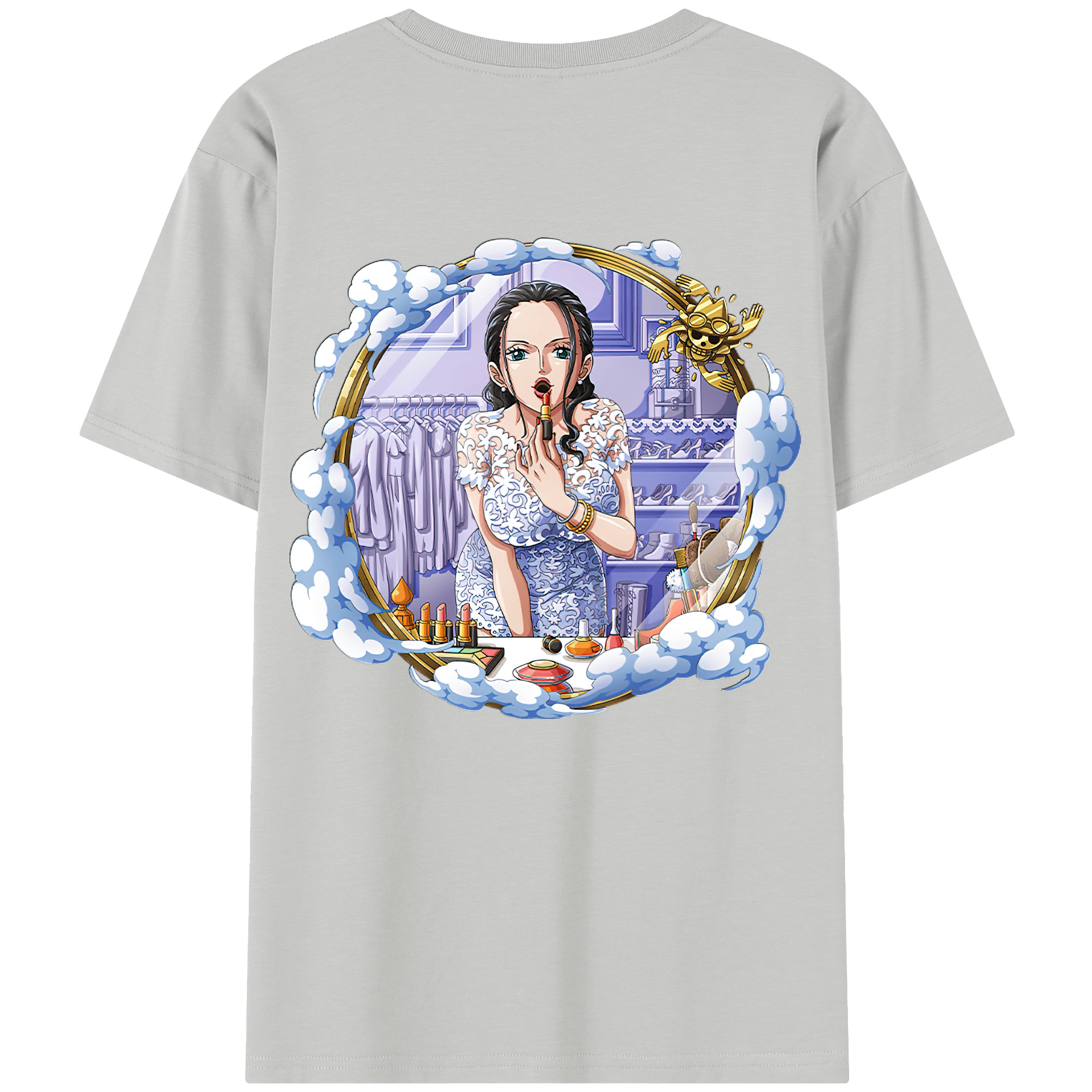 ワンピース ニコ・ロビン ONE PIECE Nico Robin レディース半袖Tシャツ(バックプリント)