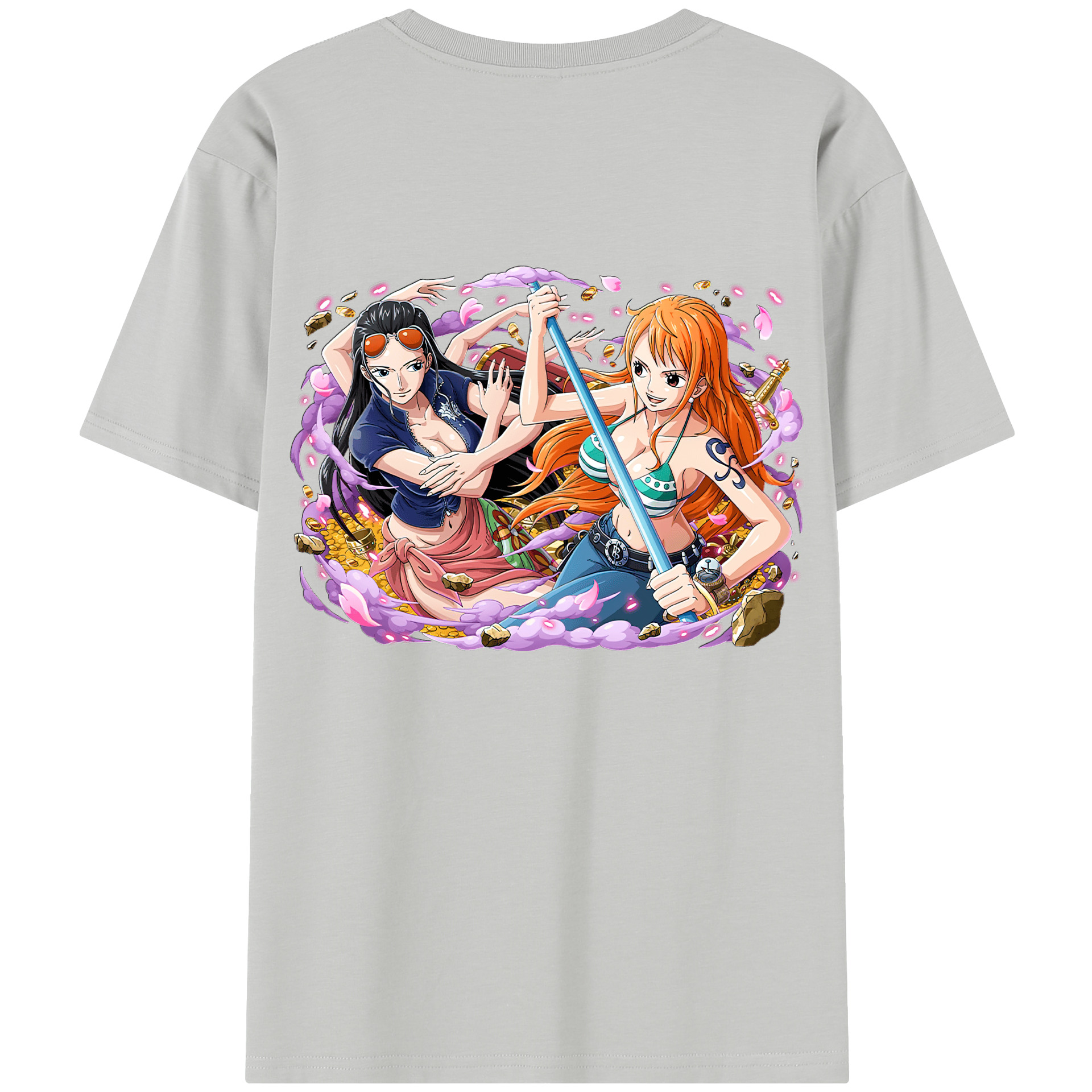 ワンピース ニコ・ロビン ONE PIECE Nico Robin レディース半袖Tシャツ(バックプリント)