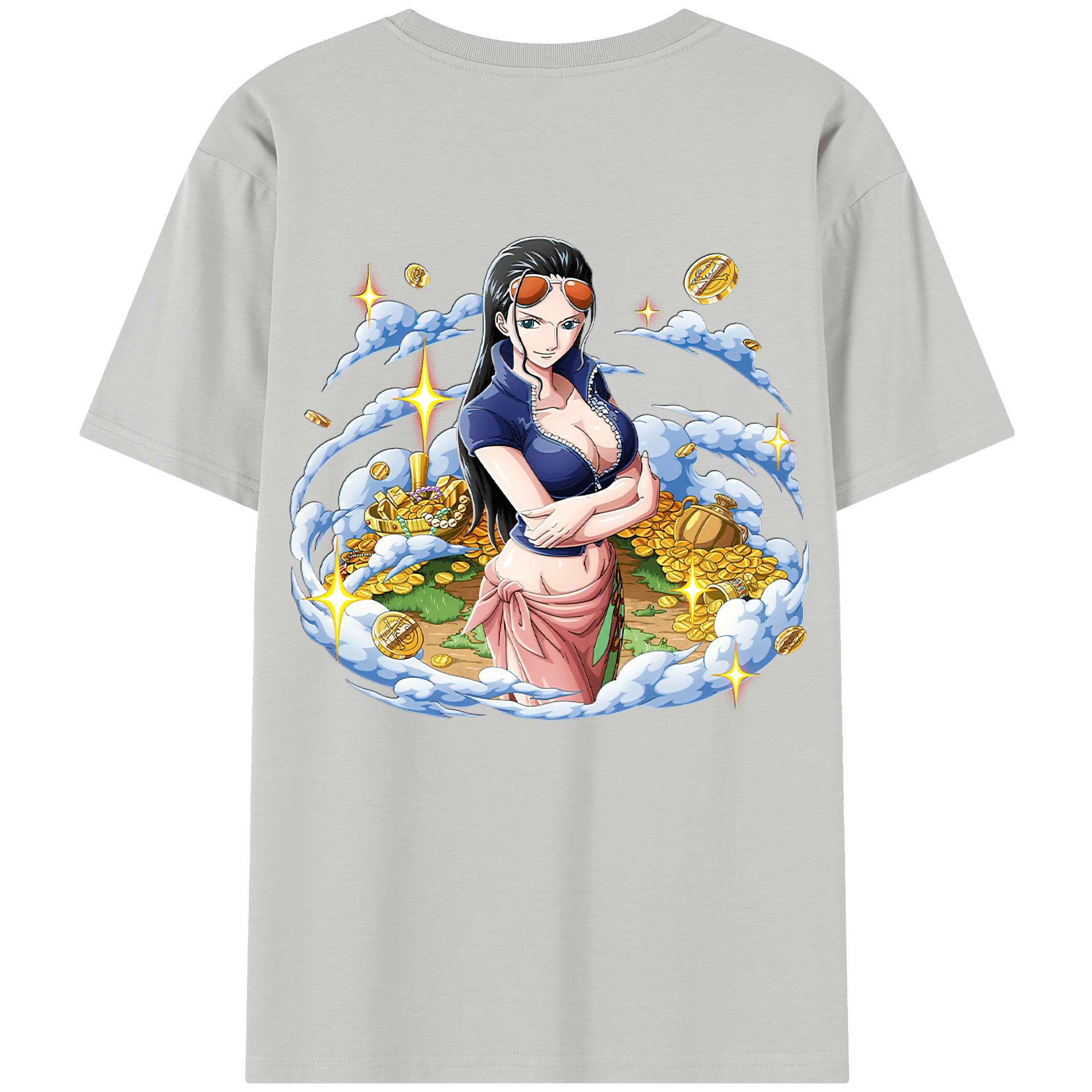 ワンピース ニコ・ロビン ONE PIECE Nico Robin レディース半袖Tシャツ(バックプリント)