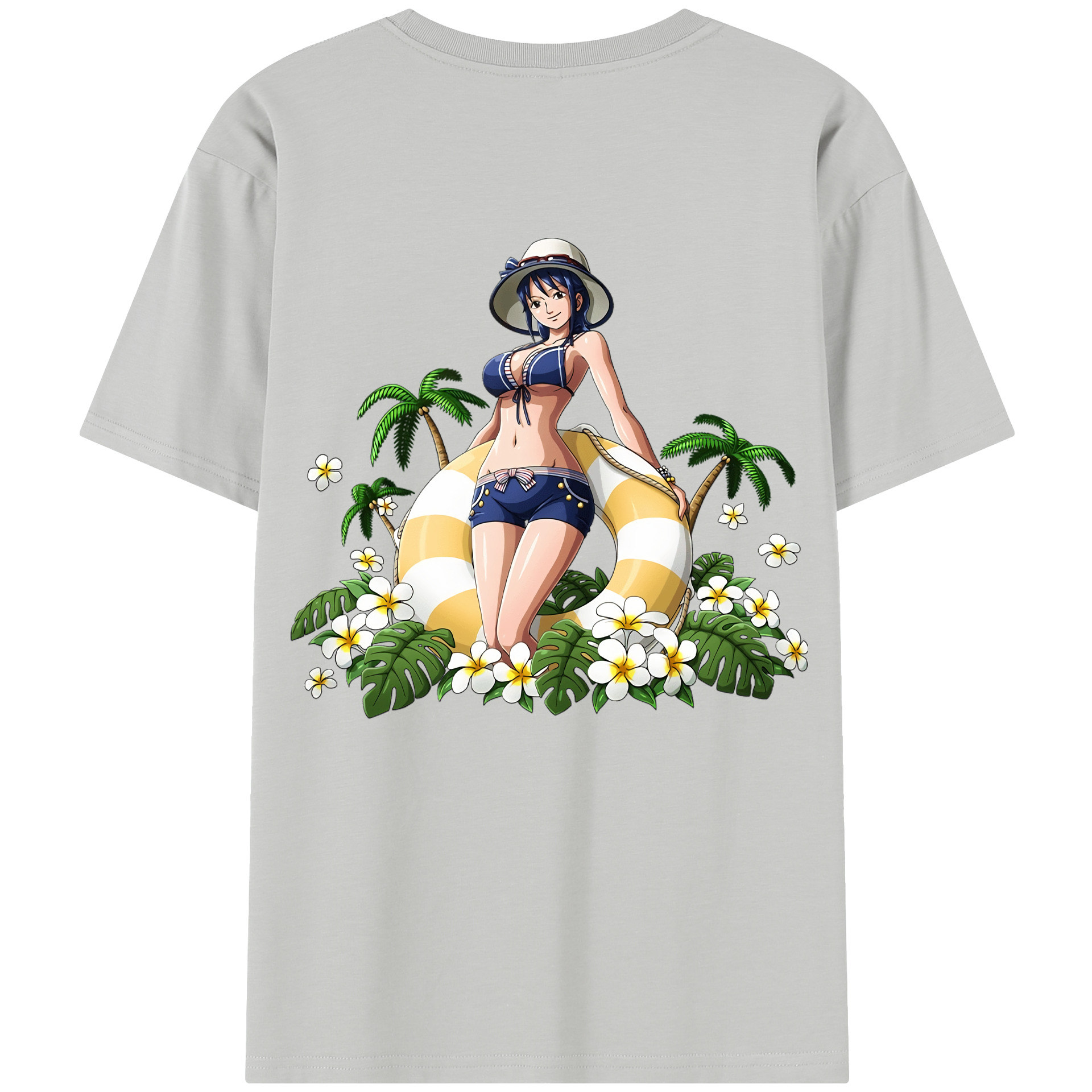 ワンピース ニコ・ロビン ONE PIECE Nico Robin レディース半袖Tシャツ(バックプリント)