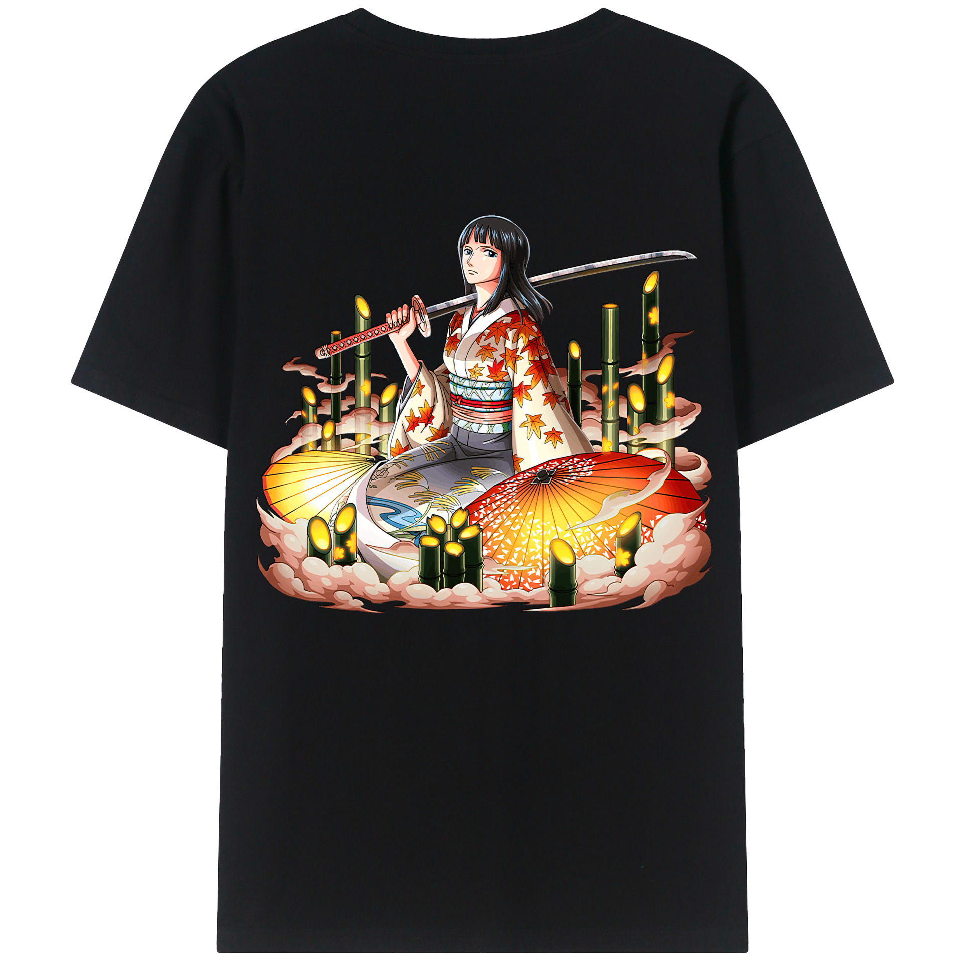 ワンピース ニコ・ロビン ONE PIECE Nico Robin レディース半袖Tシャツ(バックプリント)