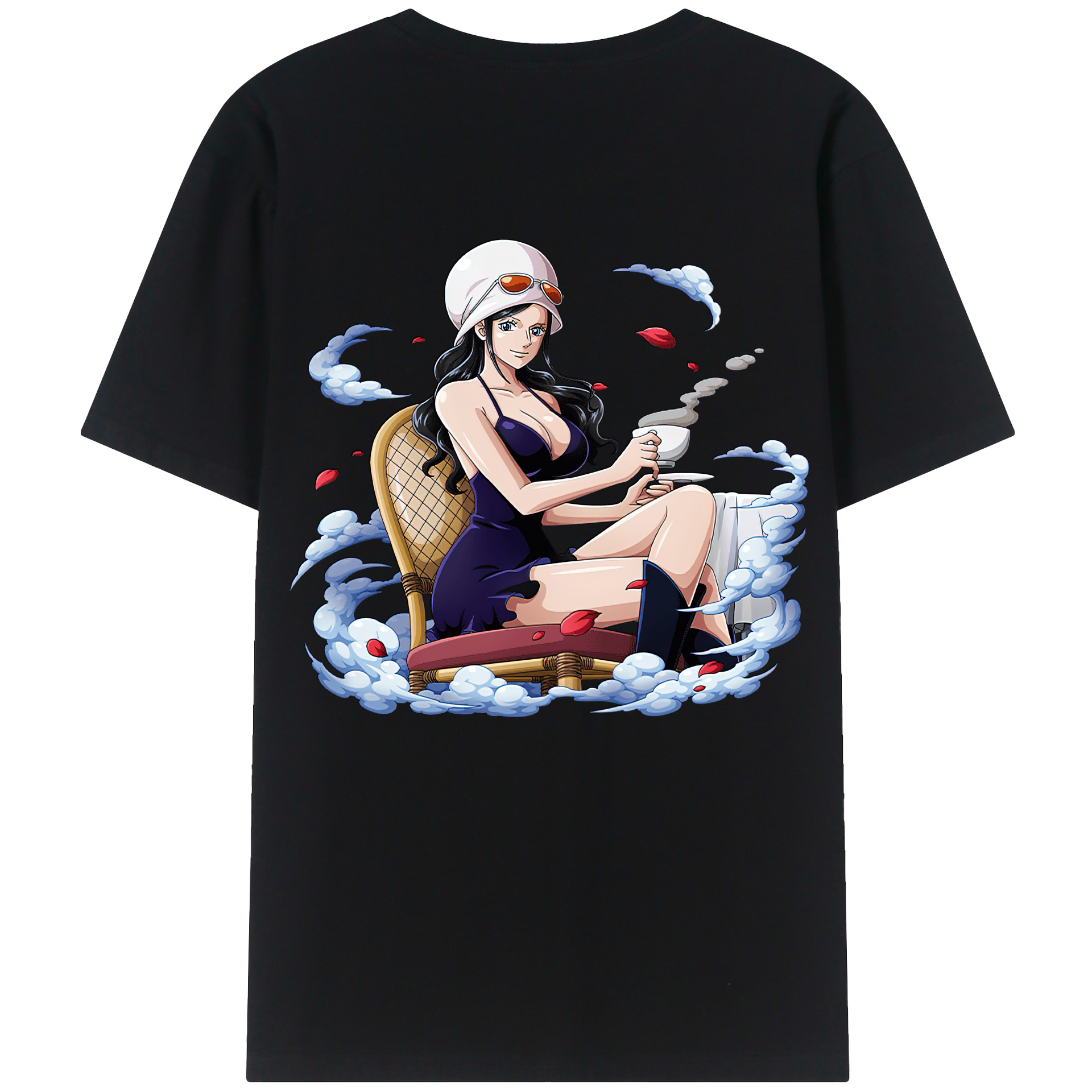 ワンピース ニコ・ロビン ONE PIECE Nico Robin レディース半袖Tシャツ(バックプリント)