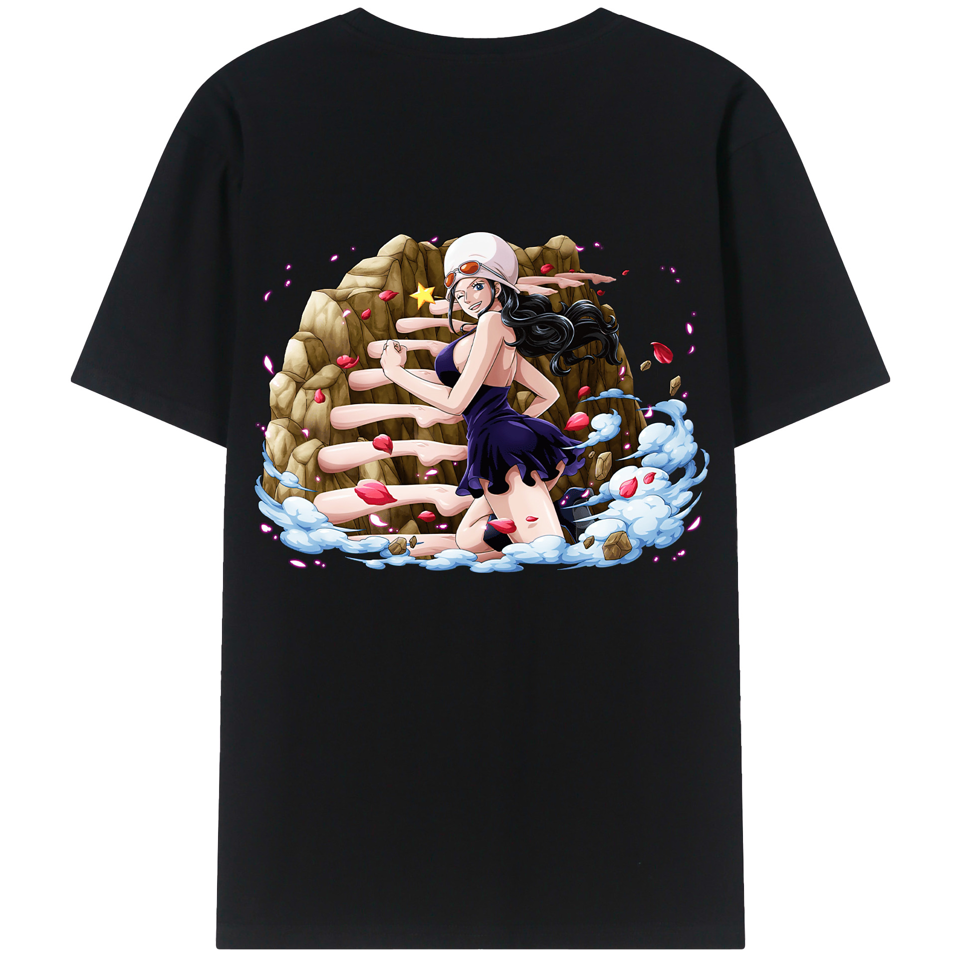 ワンピース ニコ・ロビン ONE PIECE Nico Robin レディース半袖Tシャツ(バックプリント)
