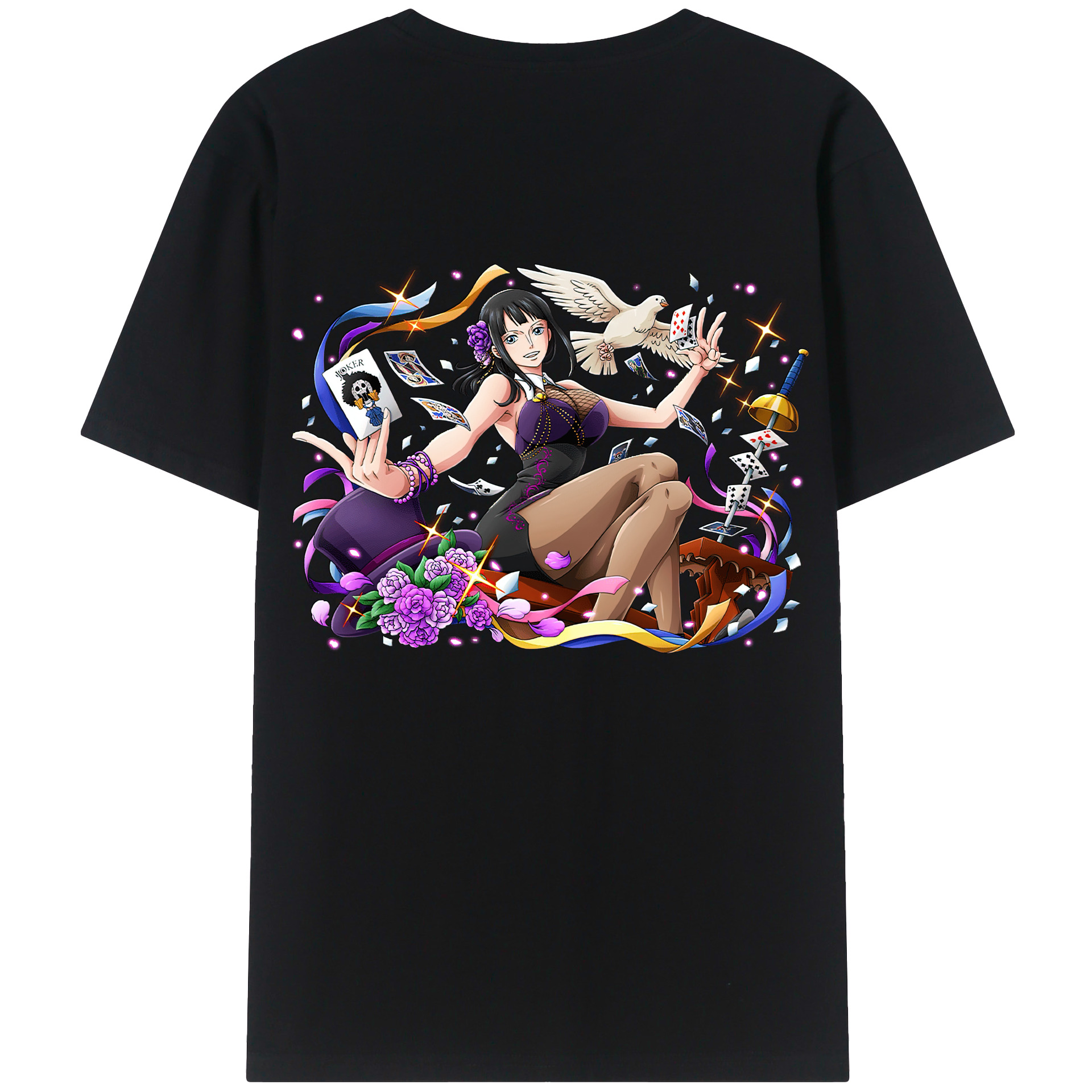 ワンピース ニコ・ロビン ONE PIECE Nico Robin レディース半袖Tシャツ(バックプリント)