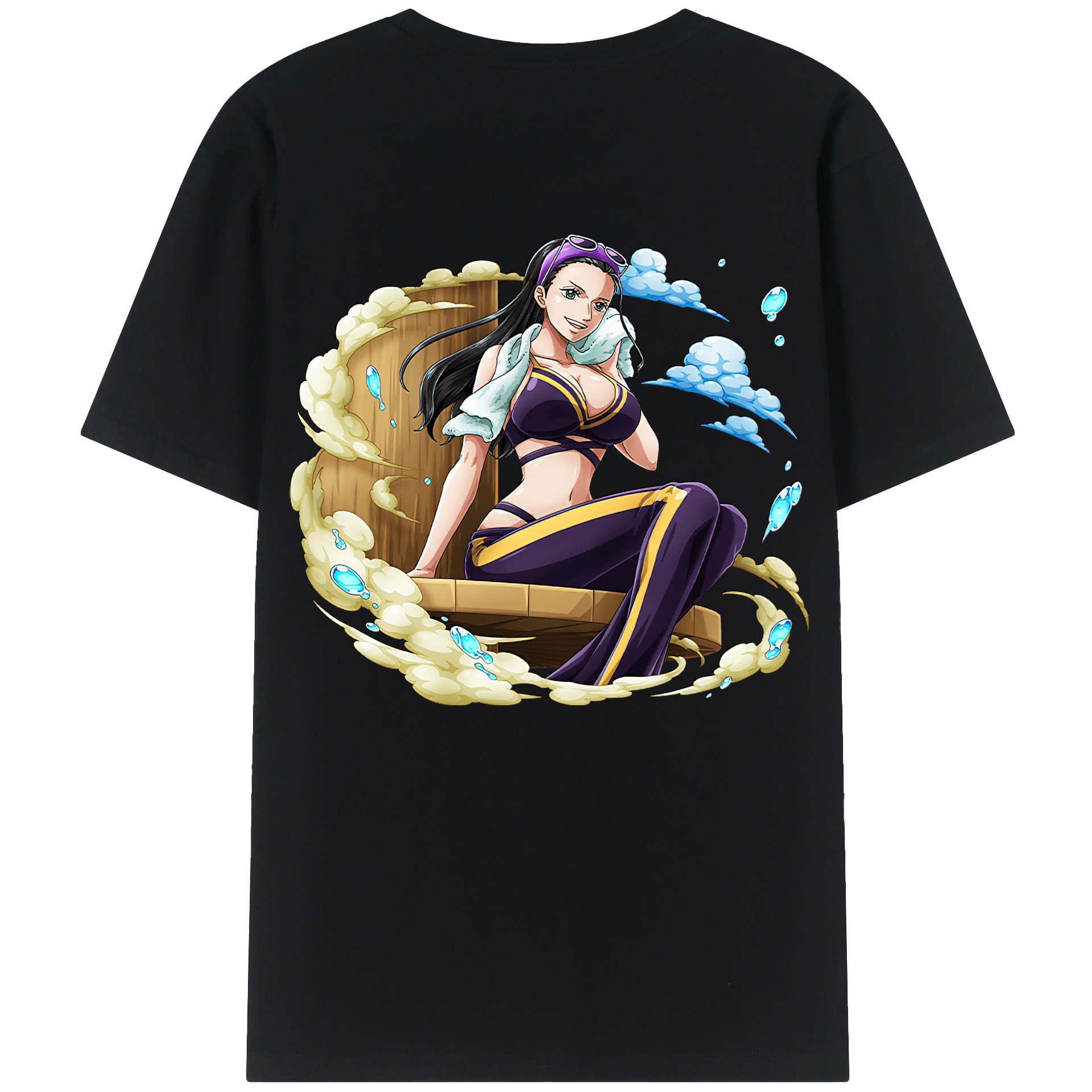 ワンピース ニコ・ロビン ONE PIECE Nico Robin レディース半袖Tシャツ(バックプリント)