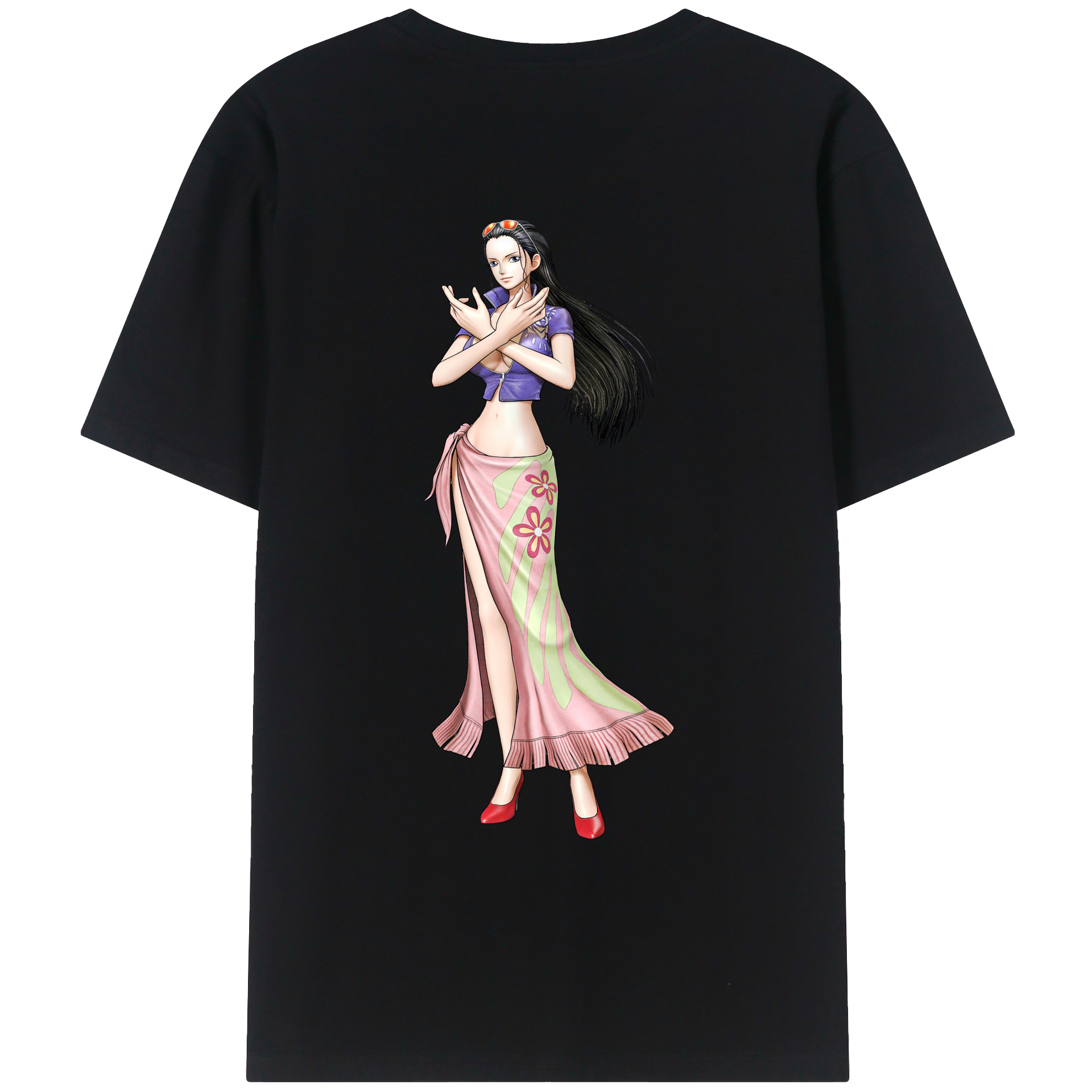 ワンピース ニコ・ロビン ONE PIECE Nico Robin レディース半袖Tシャツ(バックプリント)
