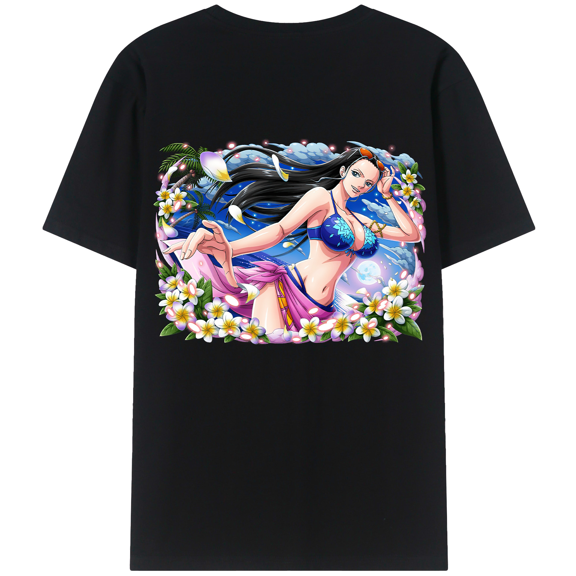 ワンピース ニコ・ロビン ONE PIECE Nico Robin レディース半袖Tシャツ(バックプリント)