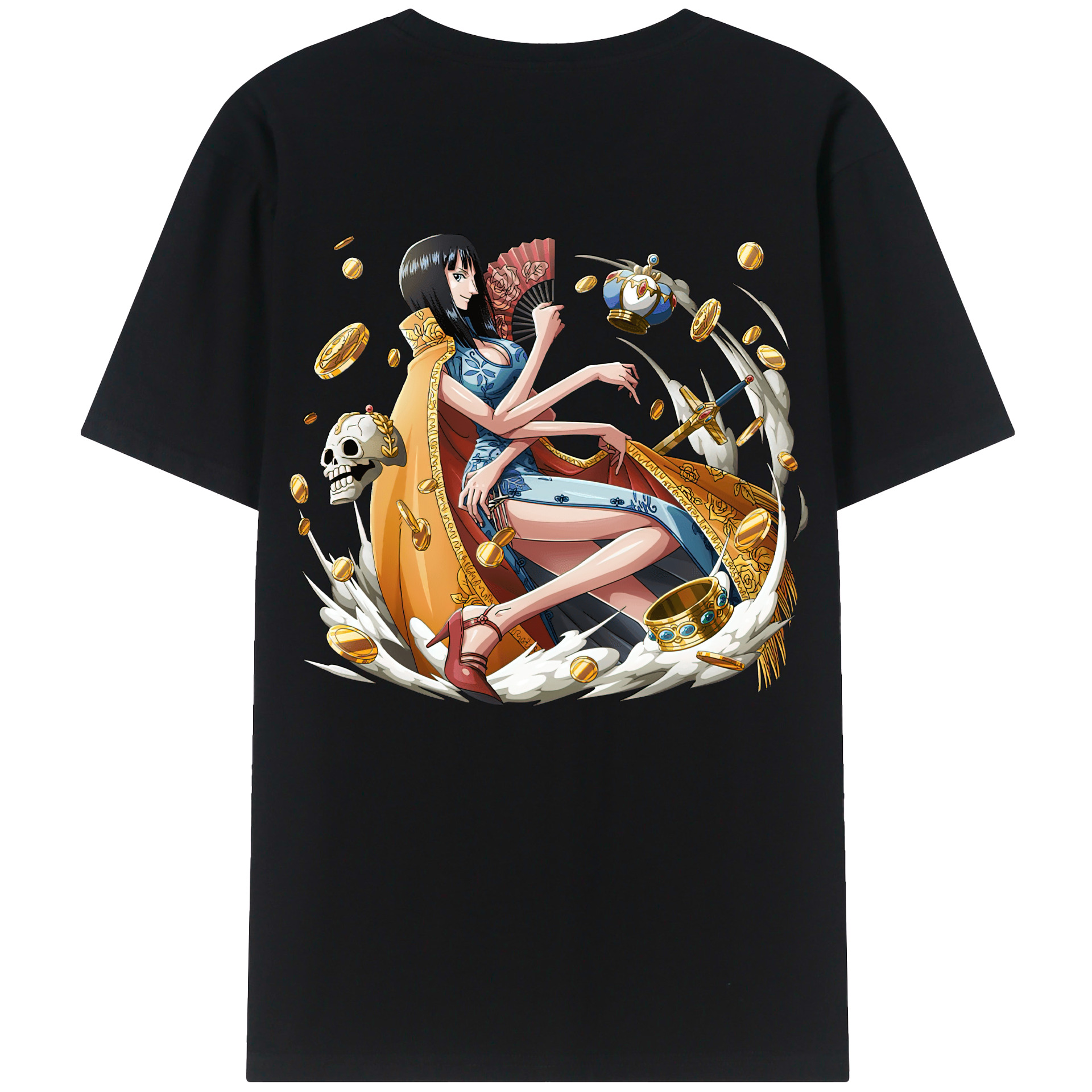 ワンピース ニコ・ロビン ONE PIECE Nico Robin レディース半袖Tシャツ(バックプリント)