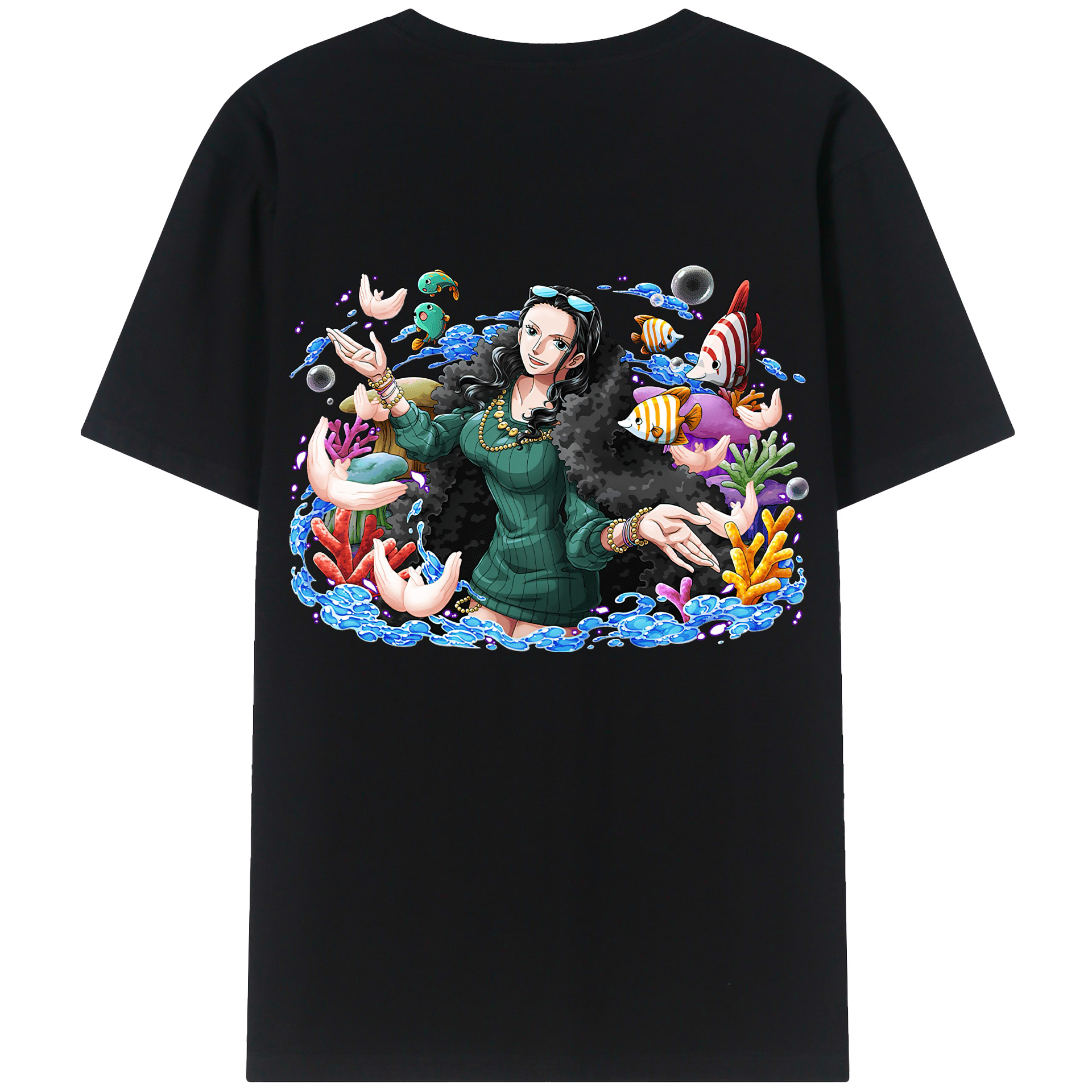 ワンピース ニコ・ロビン ONE PIECE Nico Robin レディース半袖Tシャツ(バックプリント)