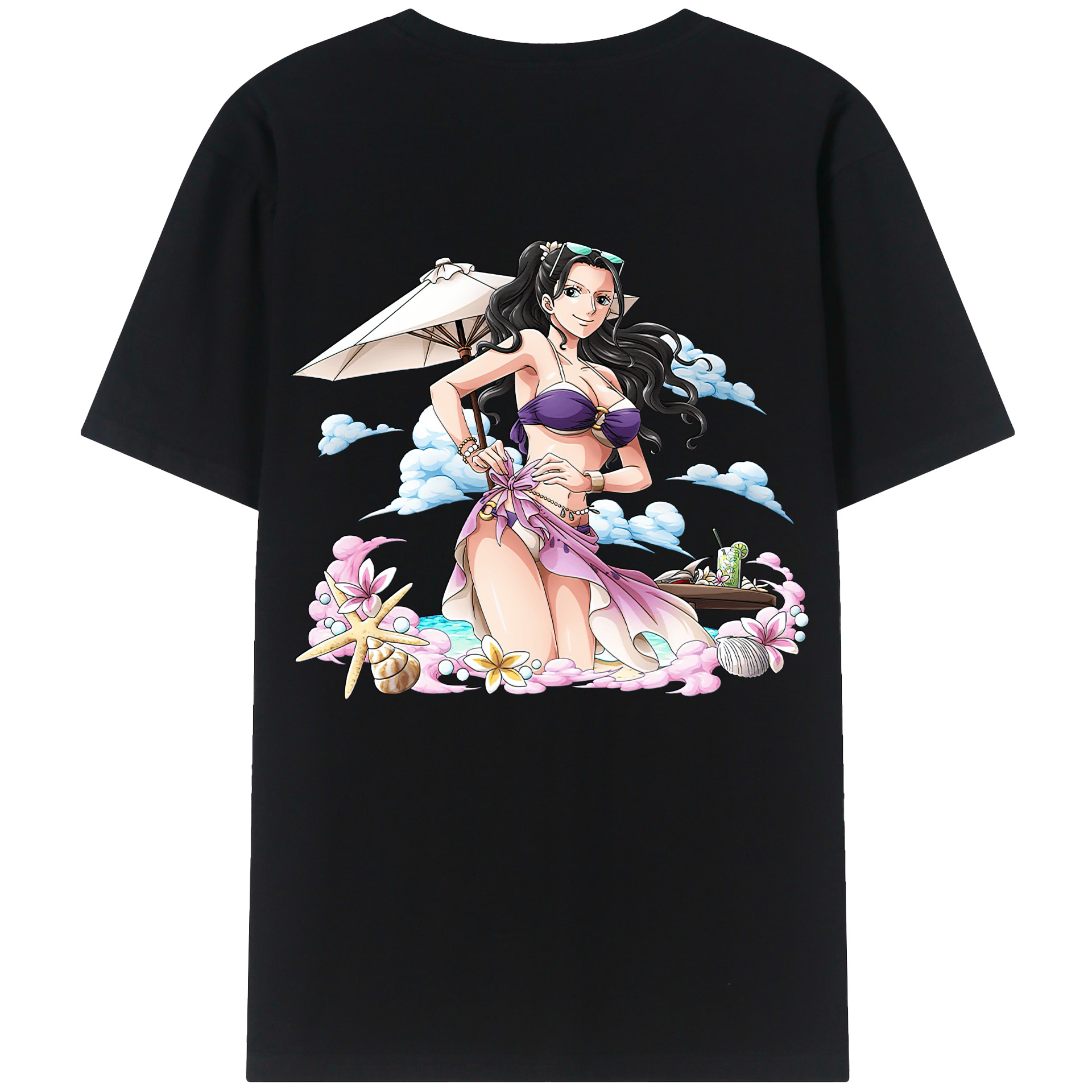 ワンピース ニコ・ロビン ONE PIECE Nico Robin レディース半袖Tシャツ(バックプリント)