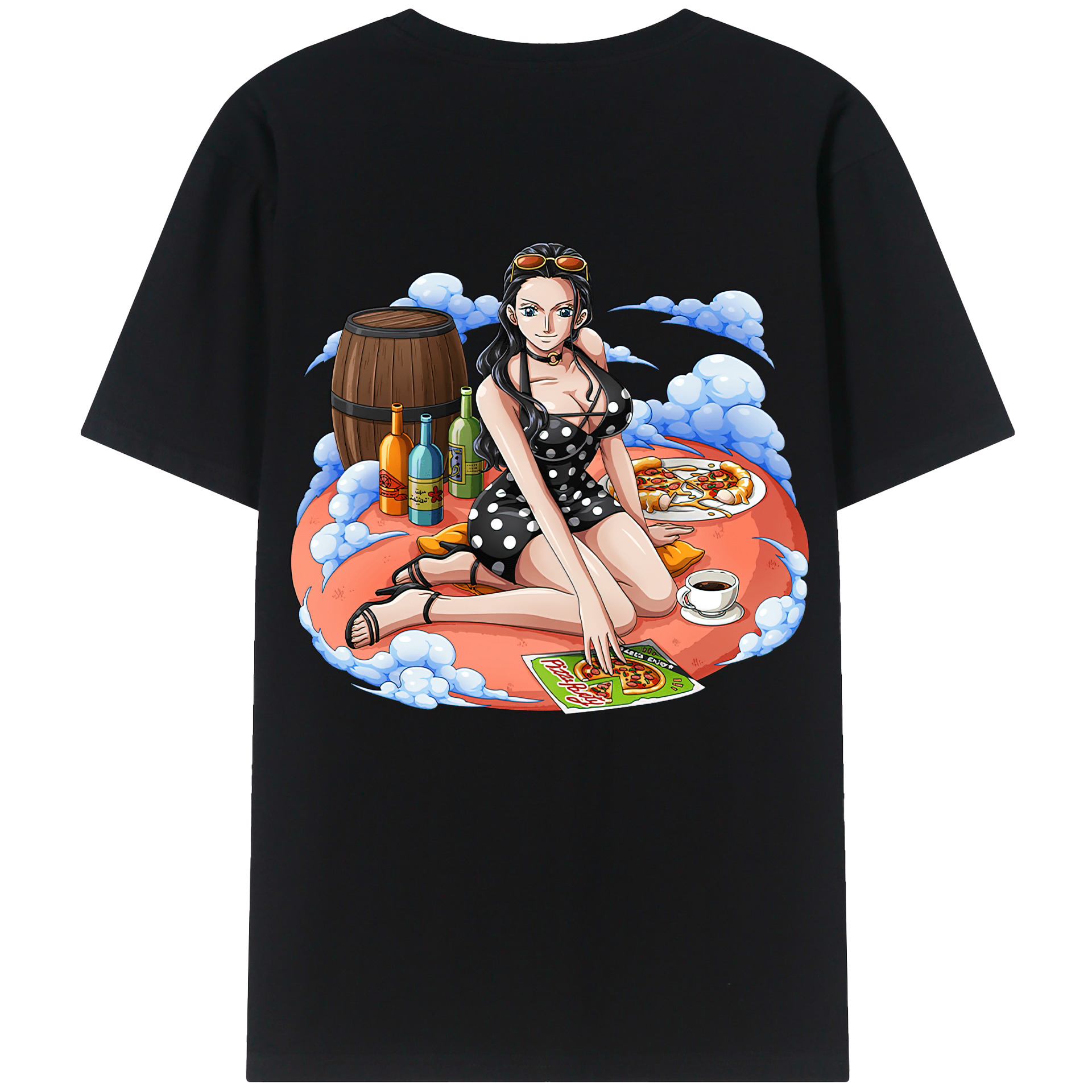 ワンピース ニコ・ロビン ONE PIECE Nico Robin レディース半袖Tシャツ(バックプリント)