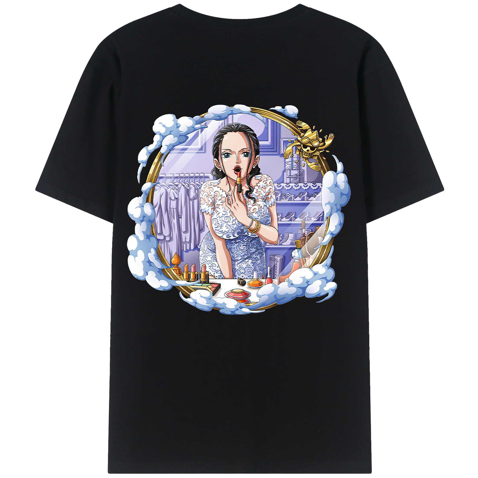 ワンピース ニコ・ロビン ONE PIECE Nico Robin レディース半袖Tシャツ(バックプリント)
