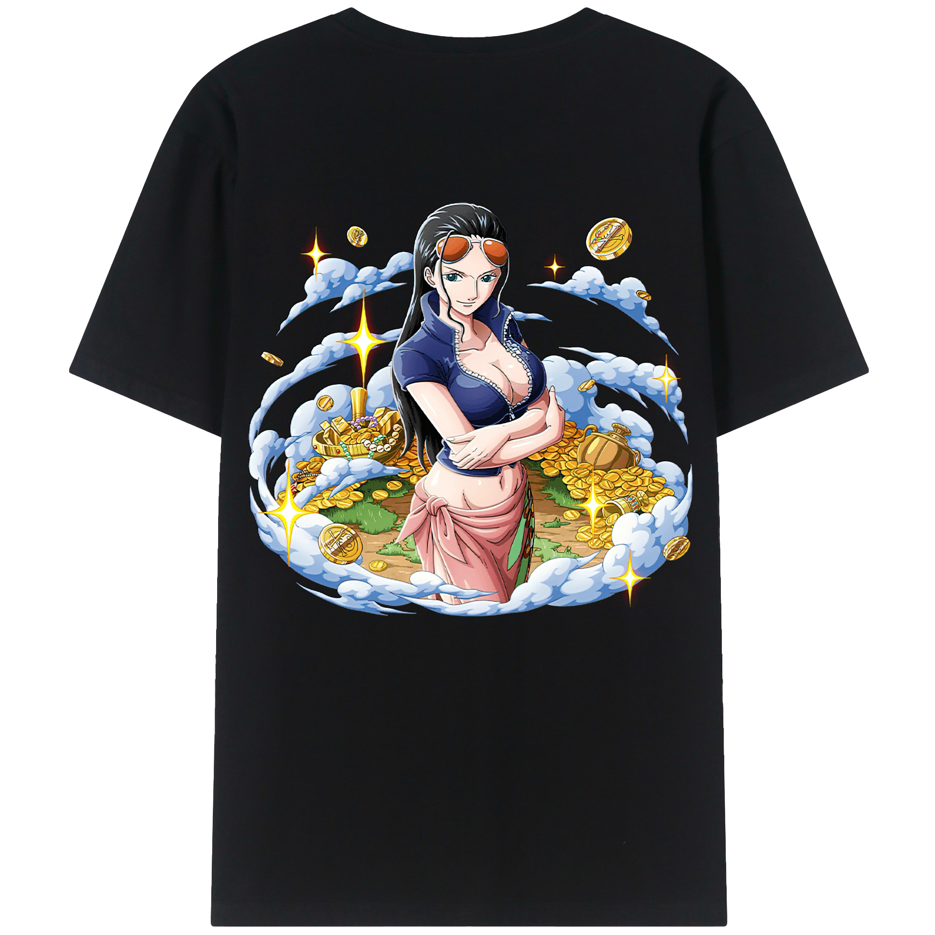 ワンピース ニコ・ロビン ONE PIECE Nico Robin レディース半袖Tシャツ(バックプリント)