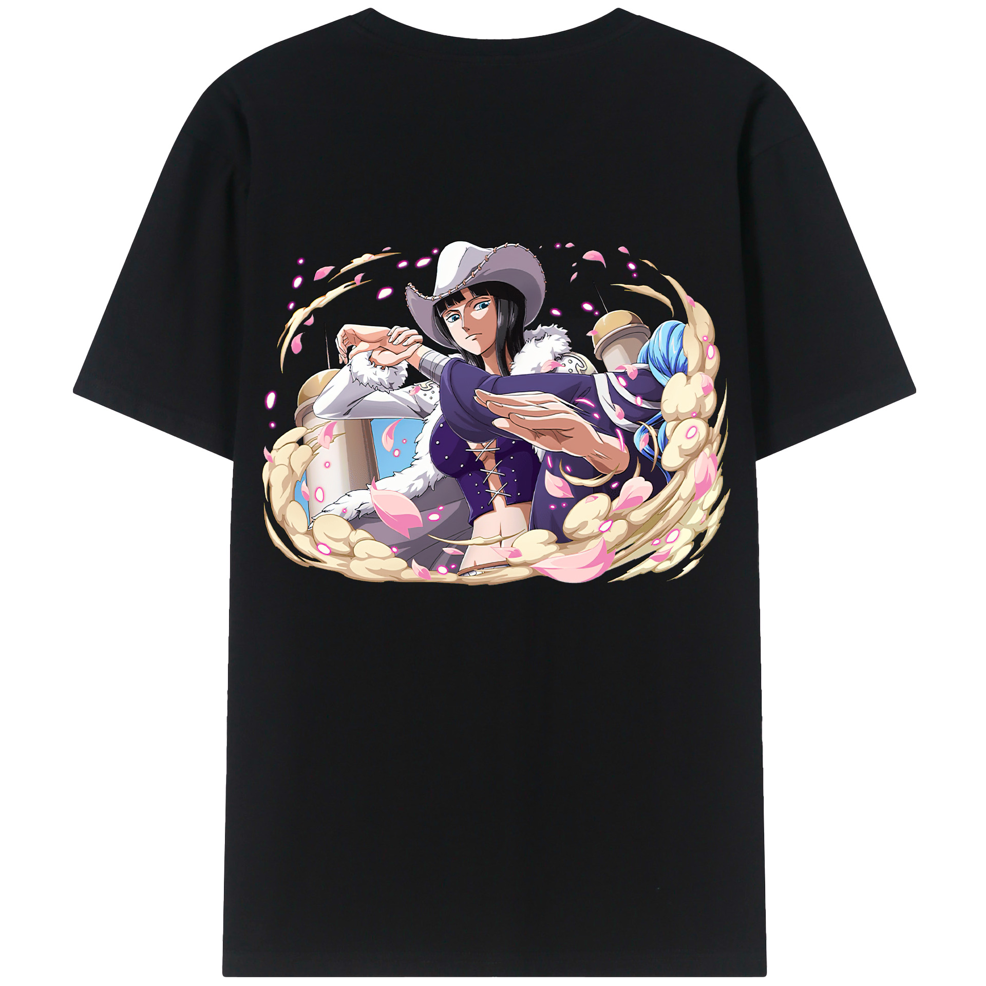 ワンピース ニコ・ロビン ONE PIECE Nico Robin レディース半袖Tシャツ(バックプリント)