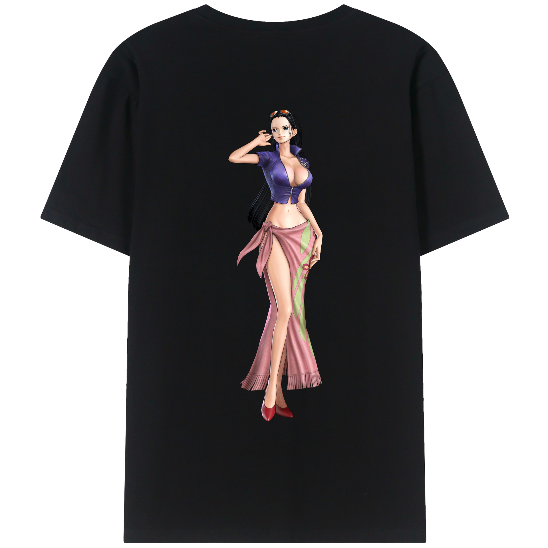 ワンピース ニコ・ロビン ONE PIECE Nico Robin レディース半袖Tシャツ(バックプリント)