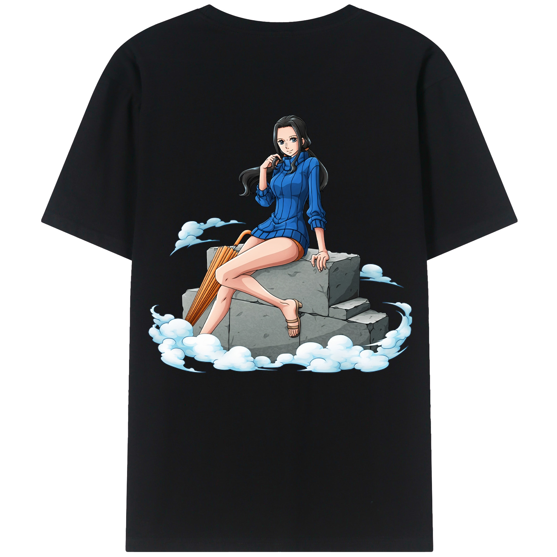 ワンピース ニコ・ロビン ONE PIECE Nico Robin レディース半袖Tシャツ(バックプリント)