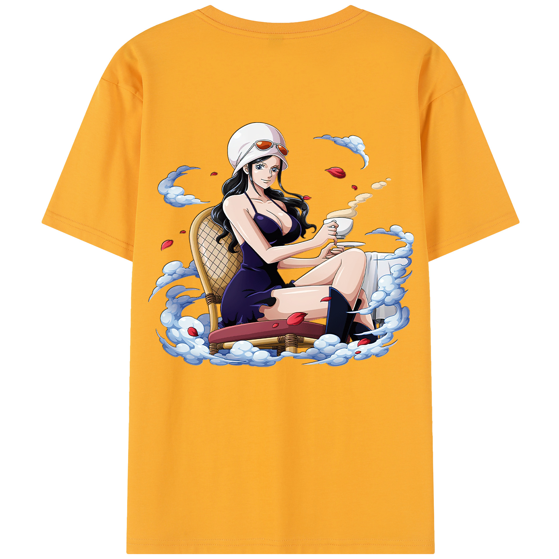 ワンピース ニコ・ロビン ONE PIECE Nico Robin レディース半袖Tシャツ(バックプリント)