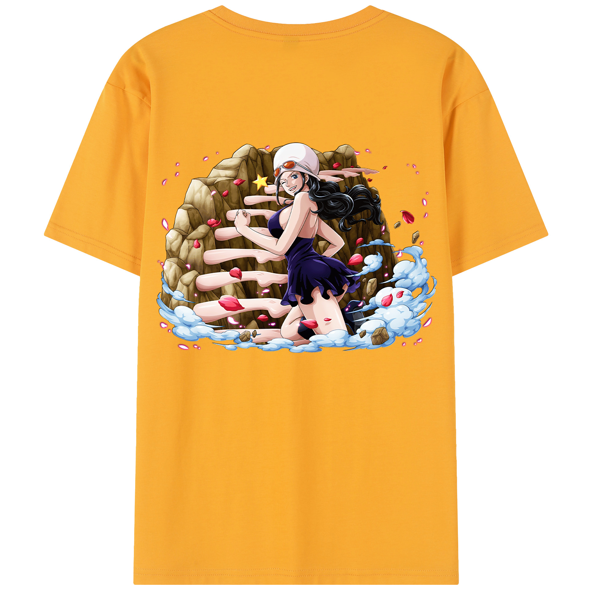 ワンピース ニコ・ロビン ONE PIECE Nico Robin レディース半袖Tシャツ(バックプリント)