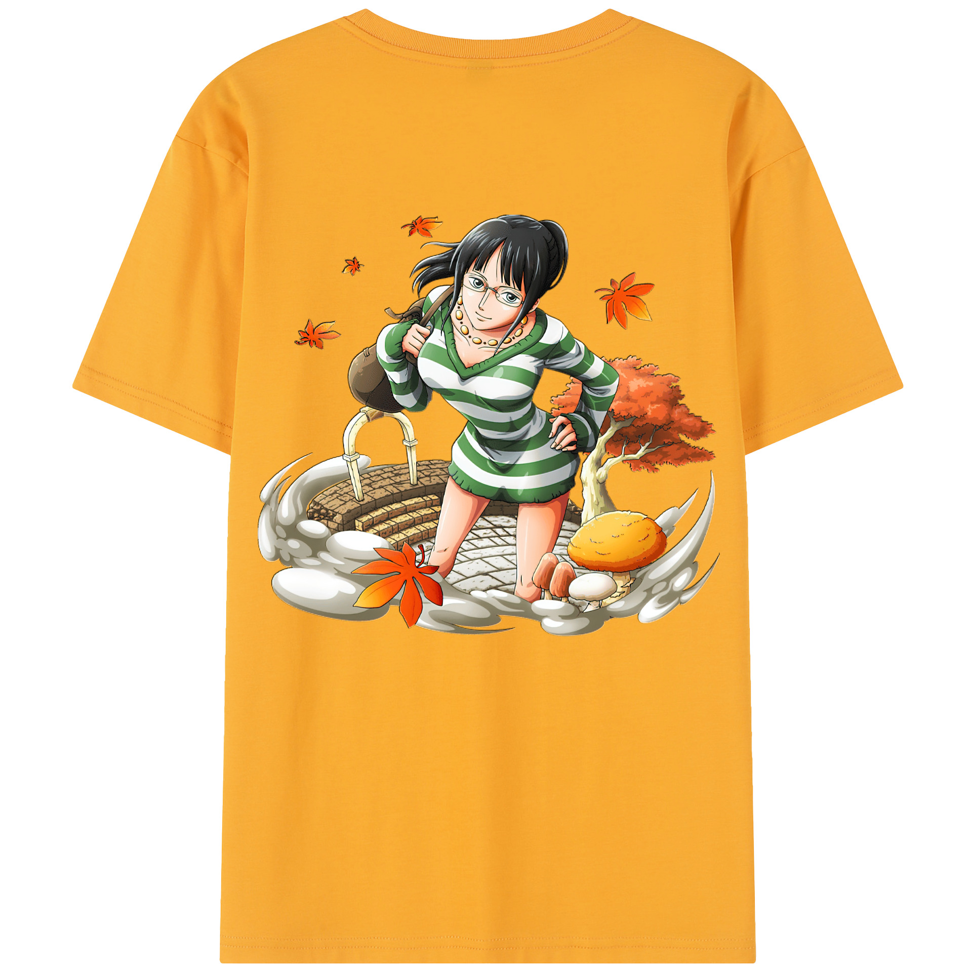 ワンピース ニコ・ロビン ONE PIECE Nico Robin レディース半袖Tシャツ(バックプリント)