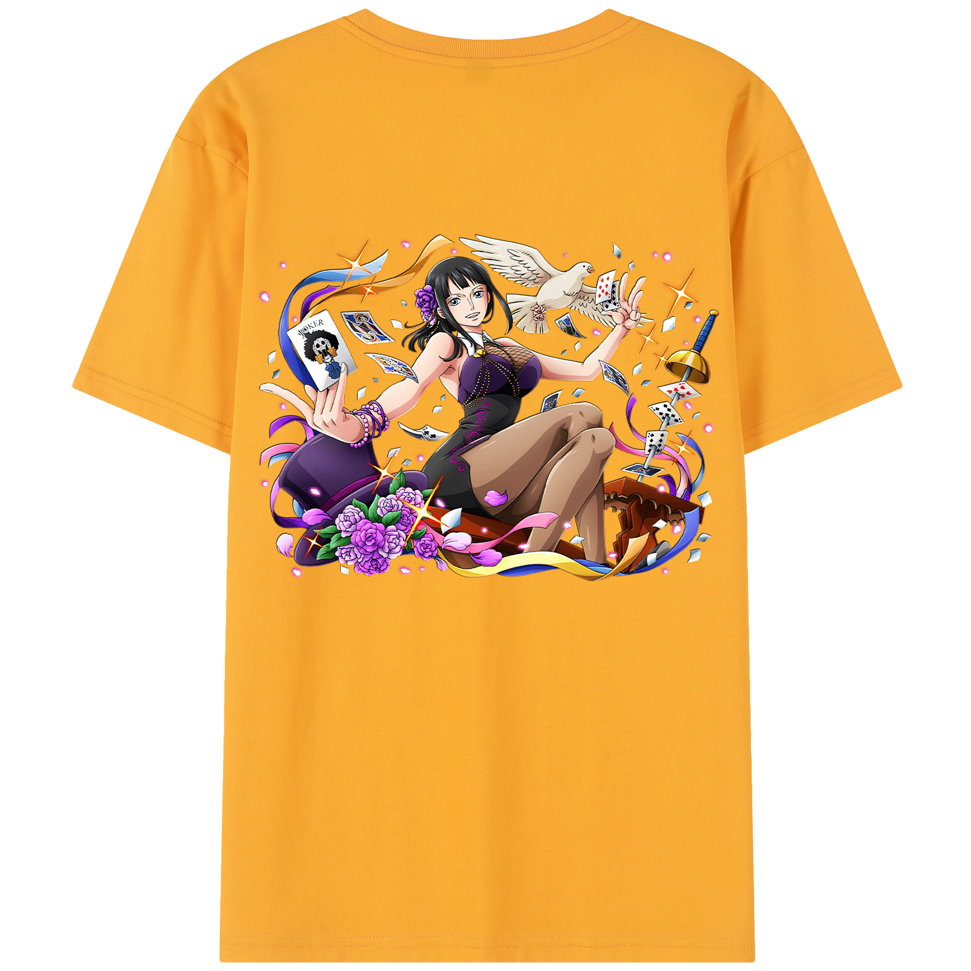 ワンピース ニコ・ロビン ONE PIECE Nico Robin レディース半袖Tシャツ(バックプリント)
