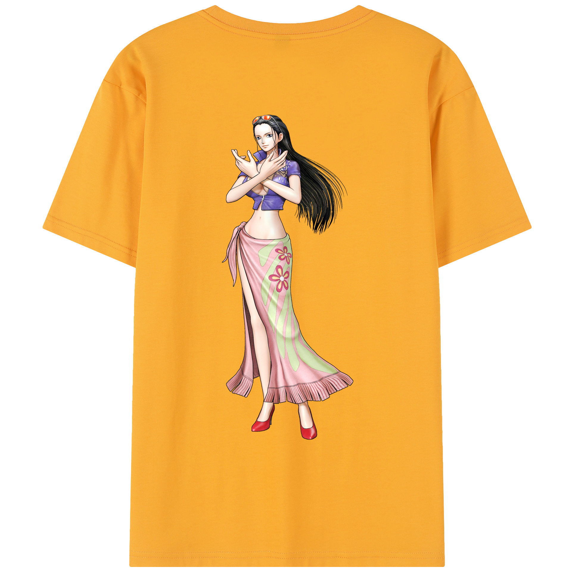 ワンピース ニコ・ロビン ONE PIECE Nico Robin レディース半袖Tシャツ(バックプリント)