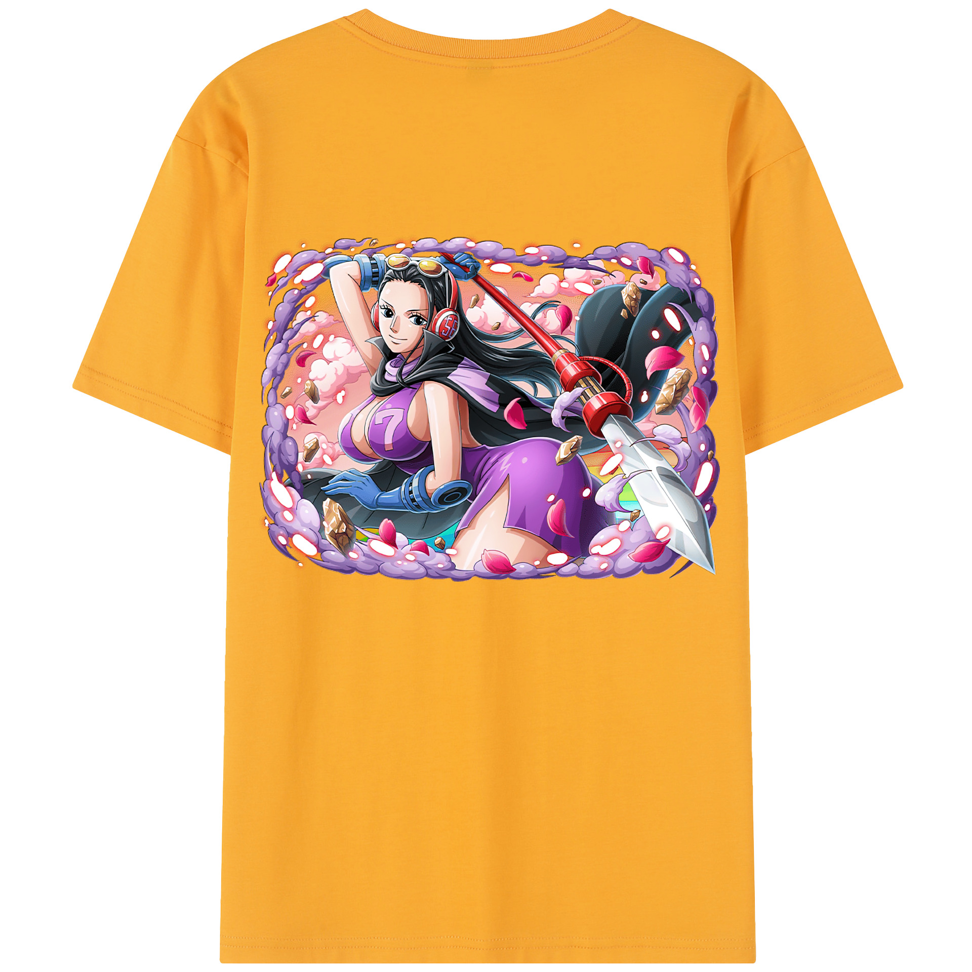 ワンピース ニコ・ロビン ONE PIECE Nico Robin レディース半袖Tシャツ(バックプリント)