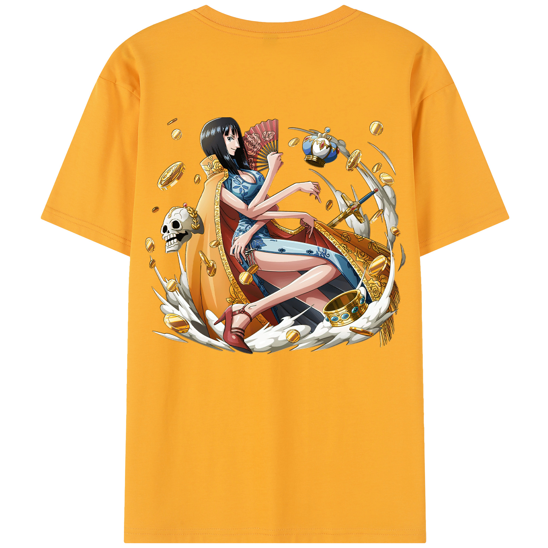 ワンピース ニコ・ロビン ONE PIECE Nico Robin レディース半袖Tシャツ(バックプリント)