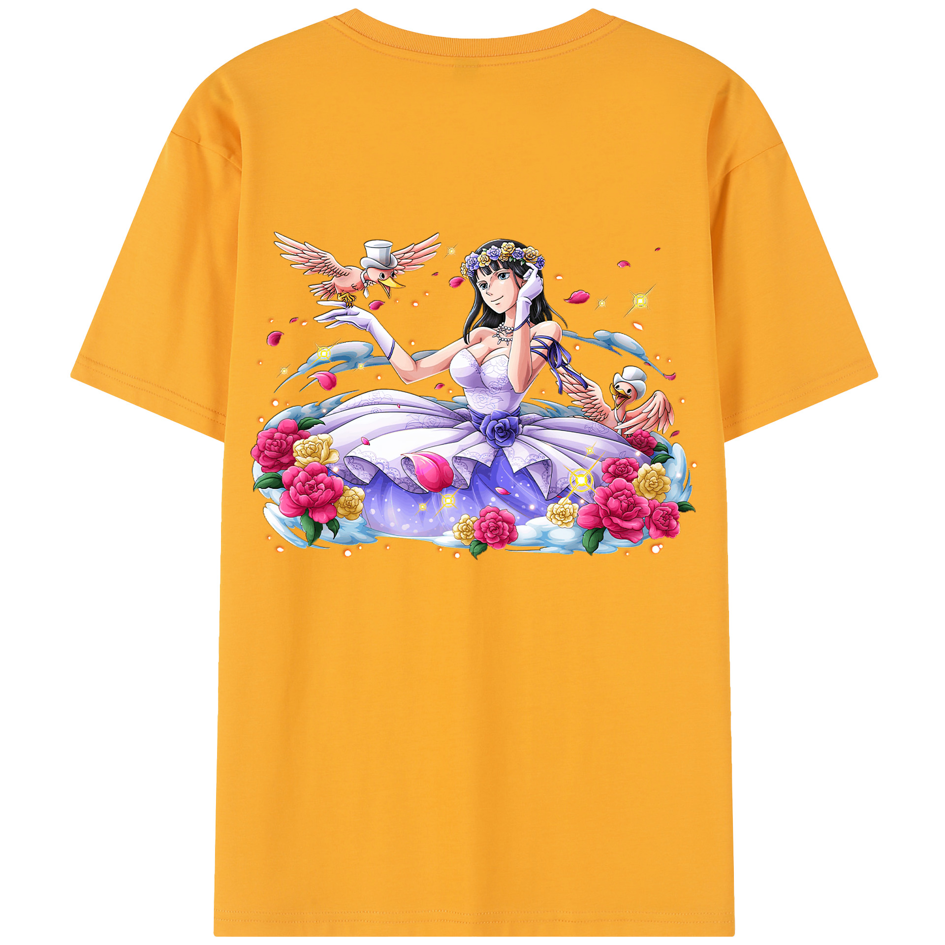 ワンピース ニコ・ロビン ONE PIECE Nico Robin レディース半袖Tシャツ(バックプリント)