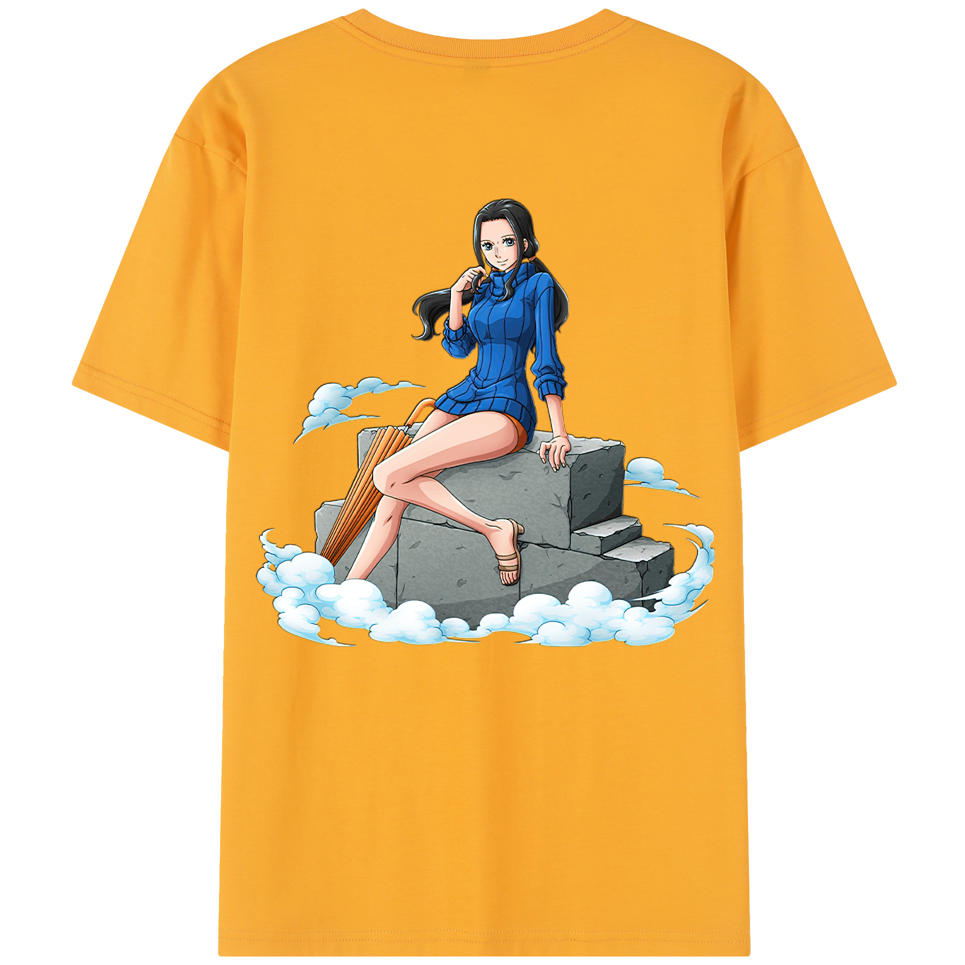 ワンピース ニコ・ロビン ONE PIECE Nico Robin レディース半袖Tシャツ(バックプリント)