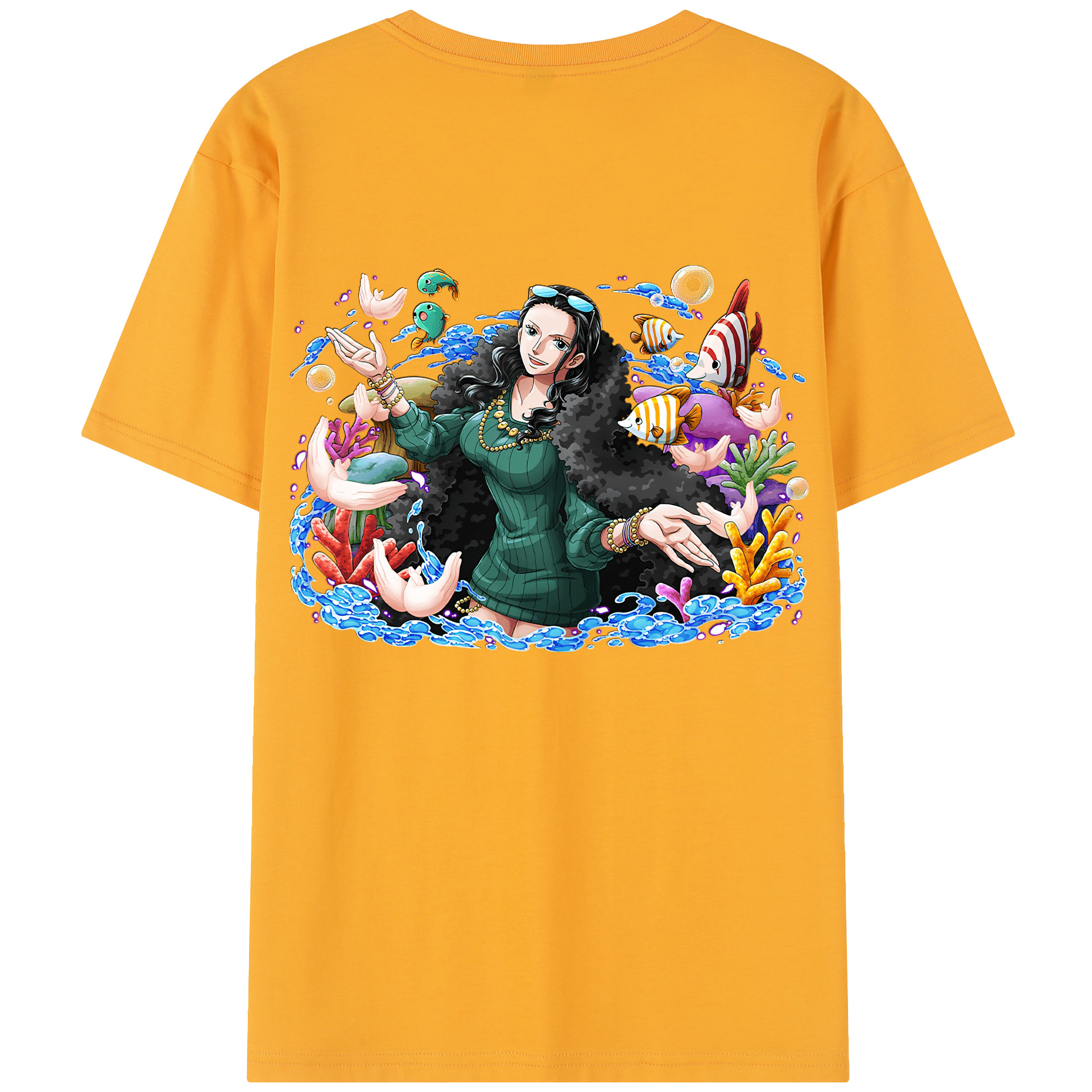 ワンピース ニコ・ロビン ONE PIECE Nico Robin レディース半袖Tシャツ(バックプリント)