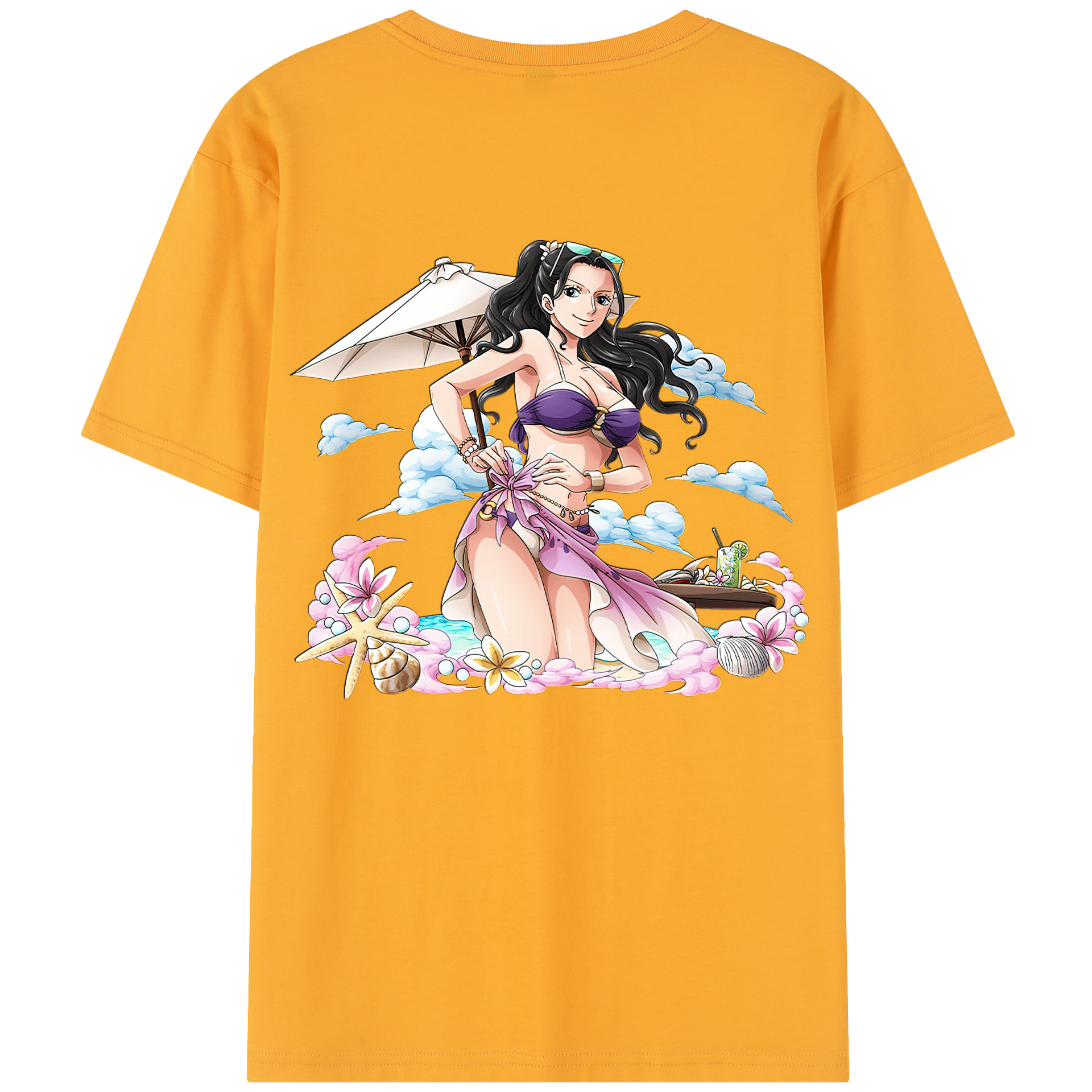 ワンピース ニコ・ロビン ONE PIECE Nico Robin レディース半袖Tシャツ(バックプリント)