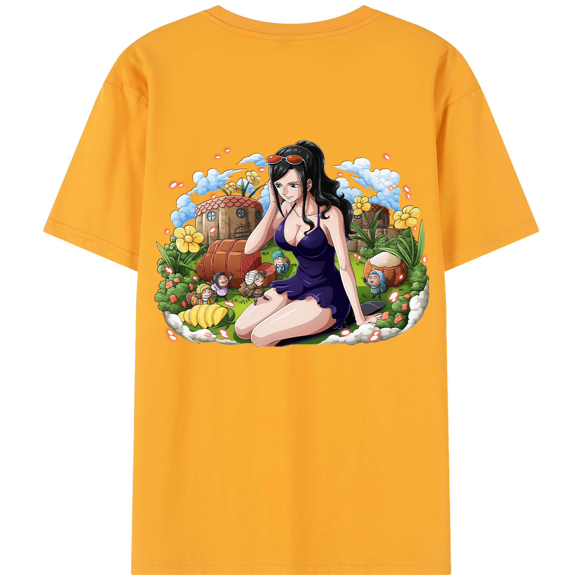 ワンピース ニコ・ロビン ONE PIECE Nico Robin レディース半袖Tシャツ(バックプリント)