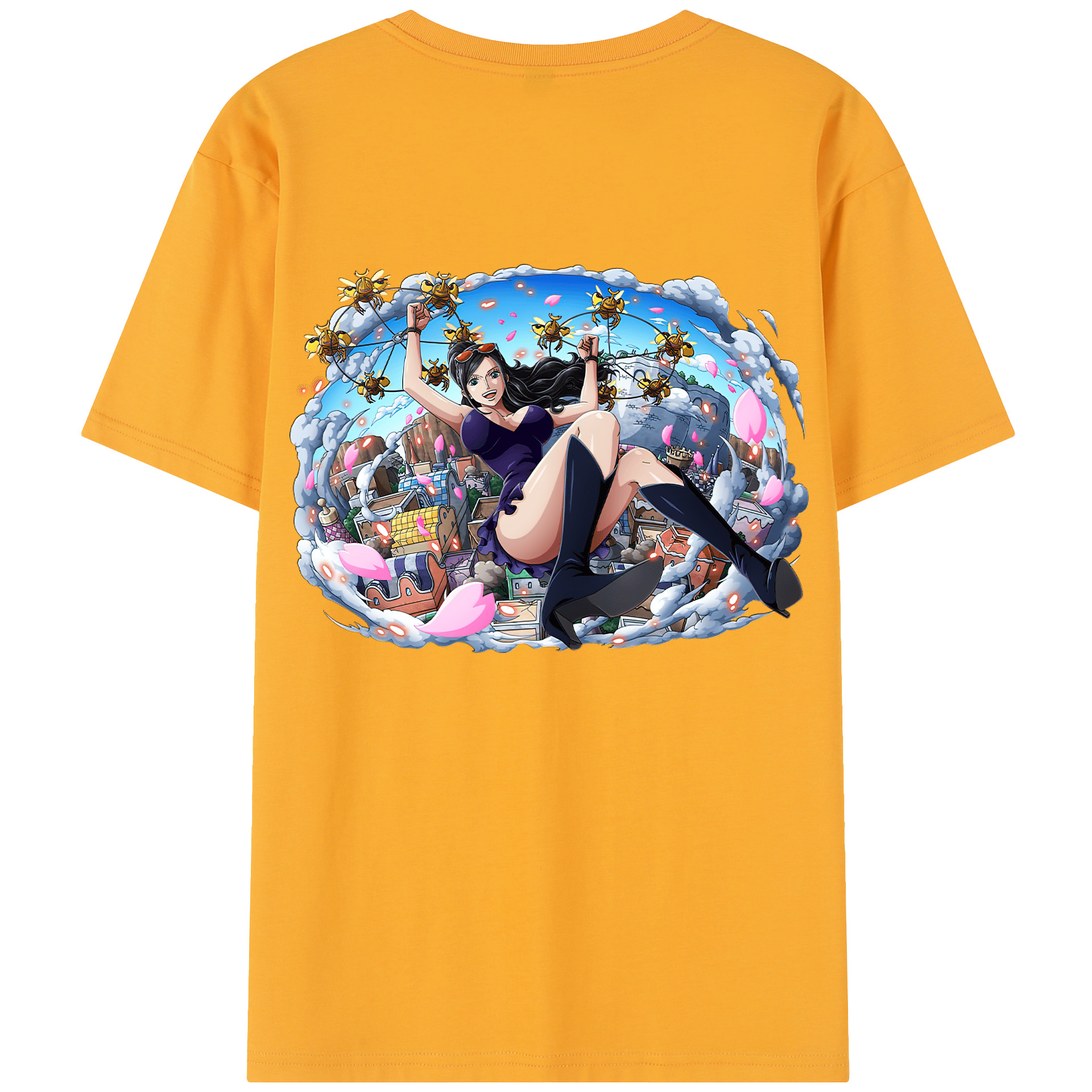 ワンピース ニコ・ロビン ONE PIECE Nico Robin レディース半袖Tシャツ(バックプリント)