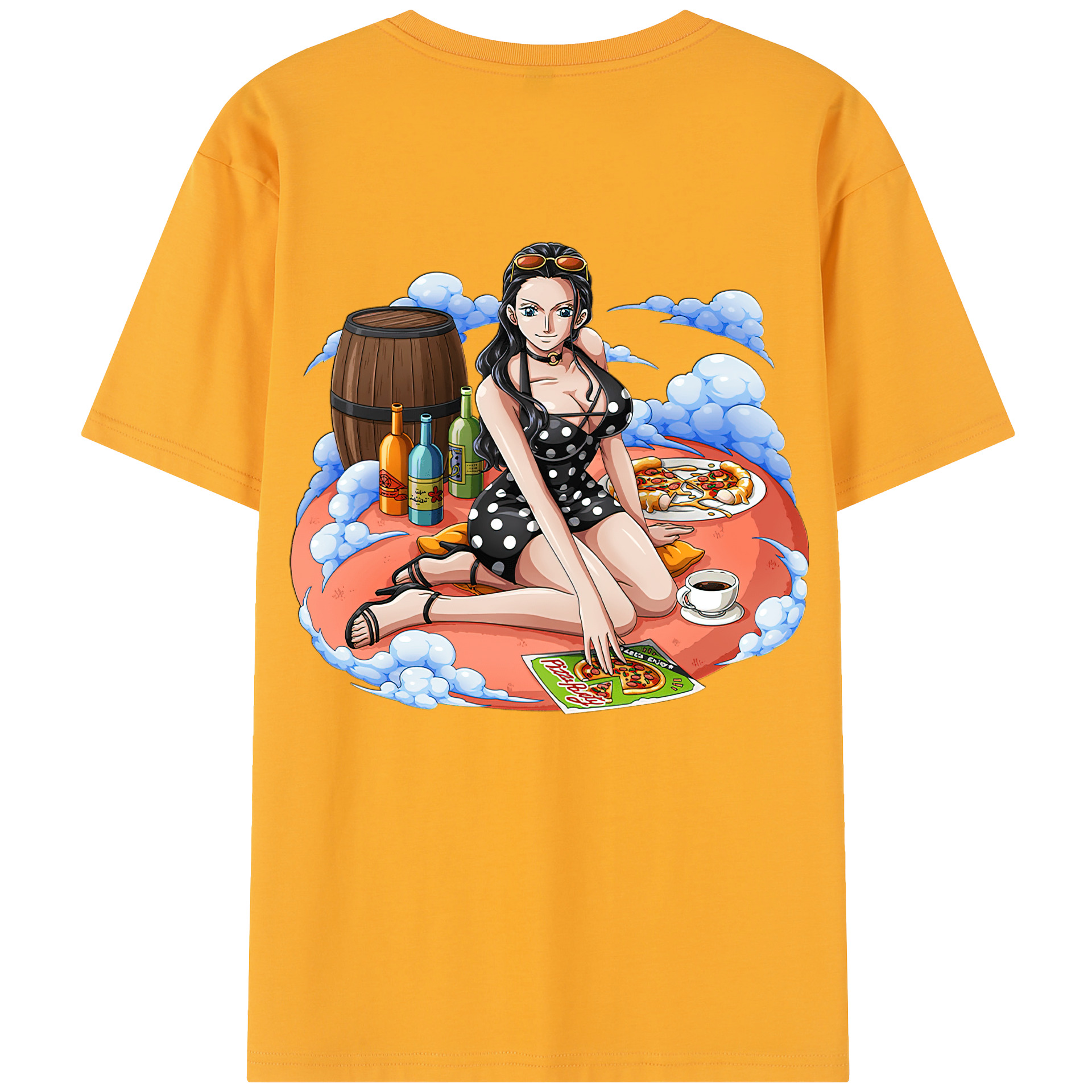 ワンピース ニコ・ロビン ONE PIECE Nico Robin レディース半袖Tシャツ(バックプリント)