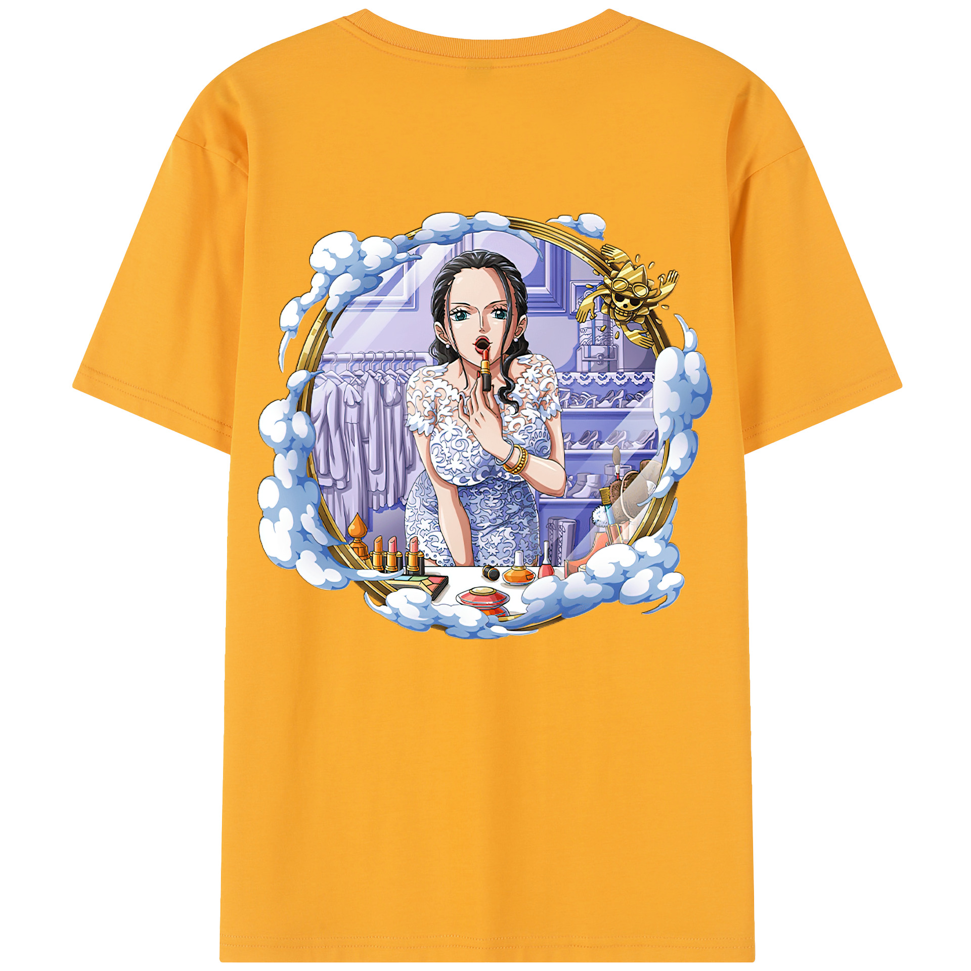 ワンピース ニコ・ロビン ONE PIECE Nico Robin レディース半袖Tシャツ(バックプリント)