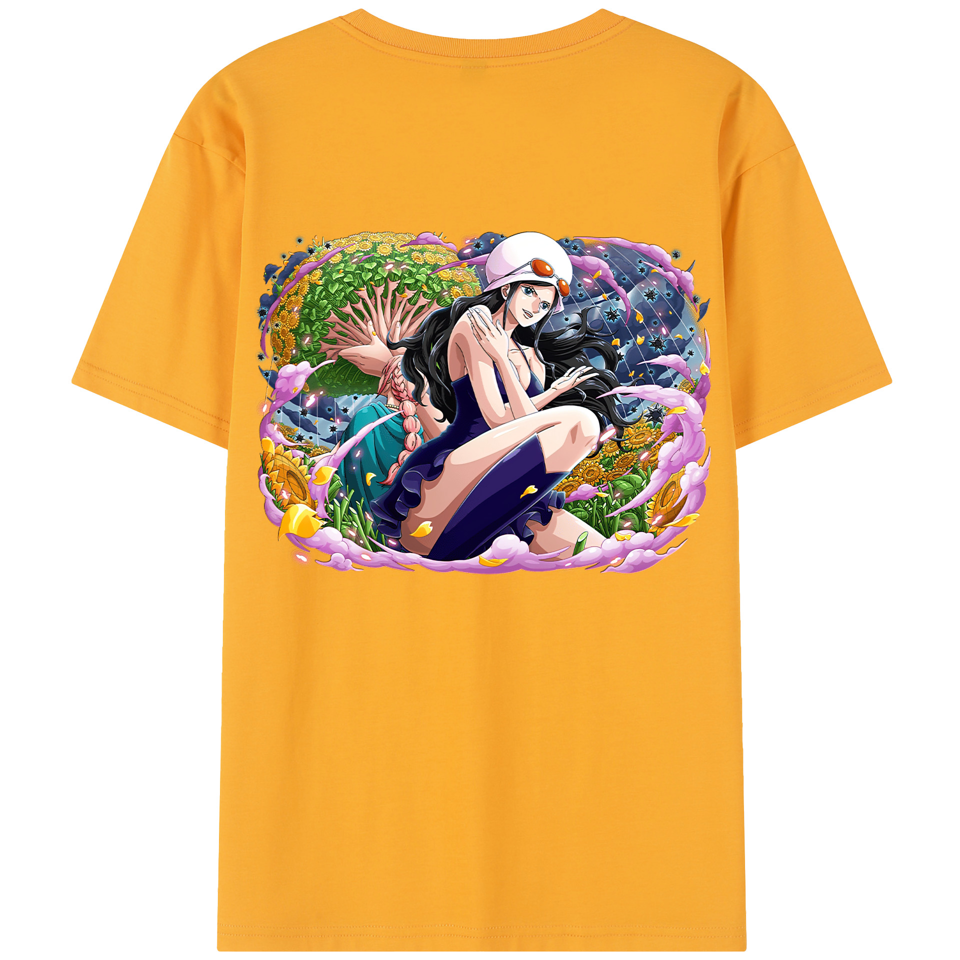 ワンピース ニコ・ロビン ONE PIECE Nico Robin レディース半袖Tシャツ(バックプリント)