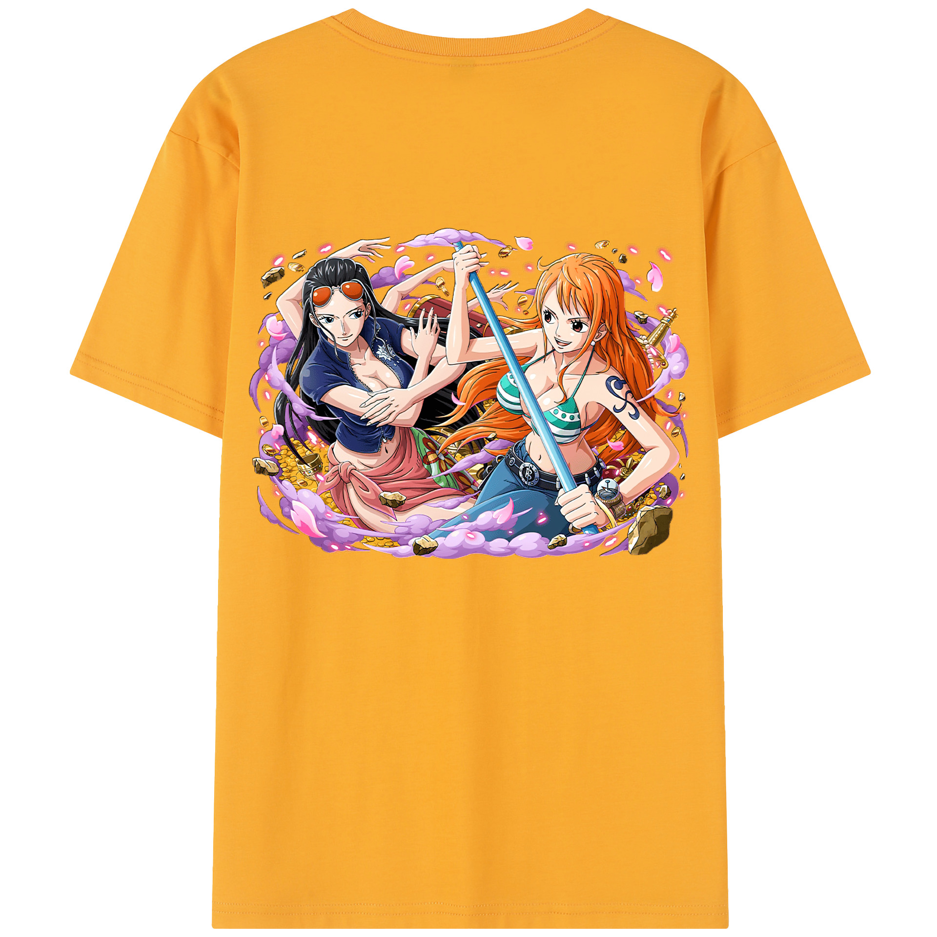 ワンピース ニコ・ロビン ONE PIECE Nico Robin レディース半袖Tシャツ(バックプリント)