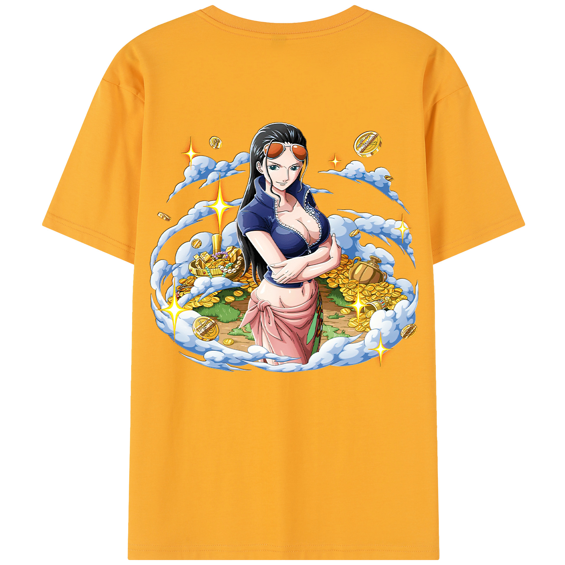 ワンピース ニコ・ロビン ONE PIECE Nico Robin レディース半袖Tシャツ(バックプリント)